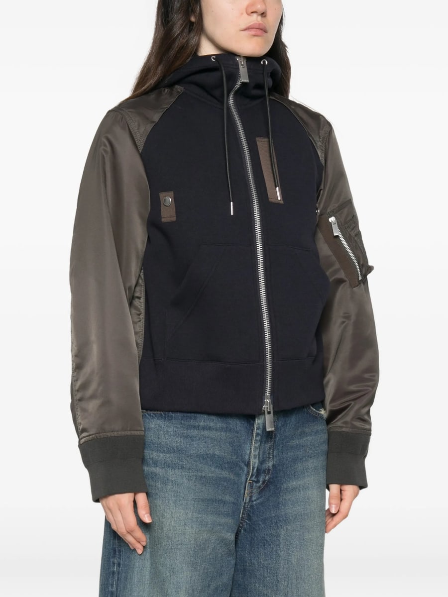 Sacai Sacai Panelled Hooded Jacket, view 4