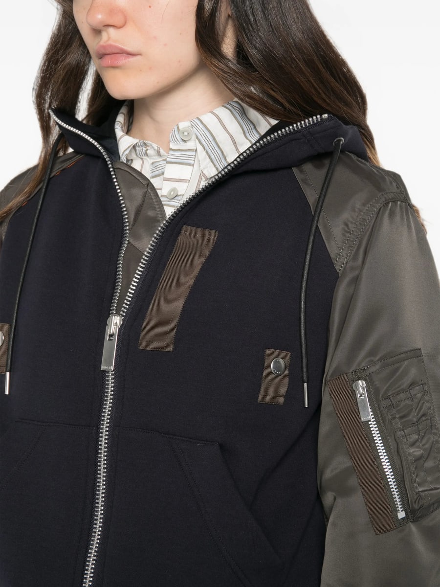Sacai Sacai Panelled Hooded Jacket, view 5