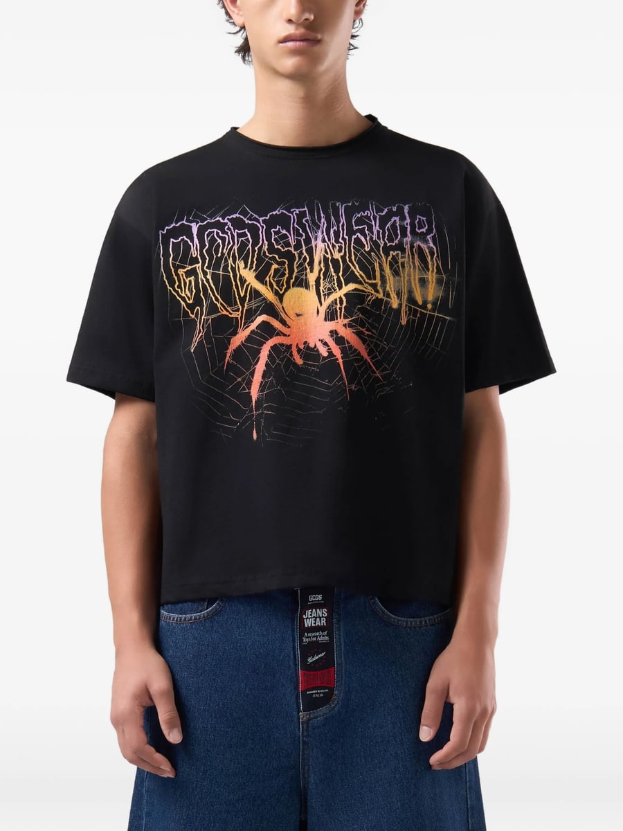 Gcds Gcds Graphic-print Cropped T-shirt, view 4