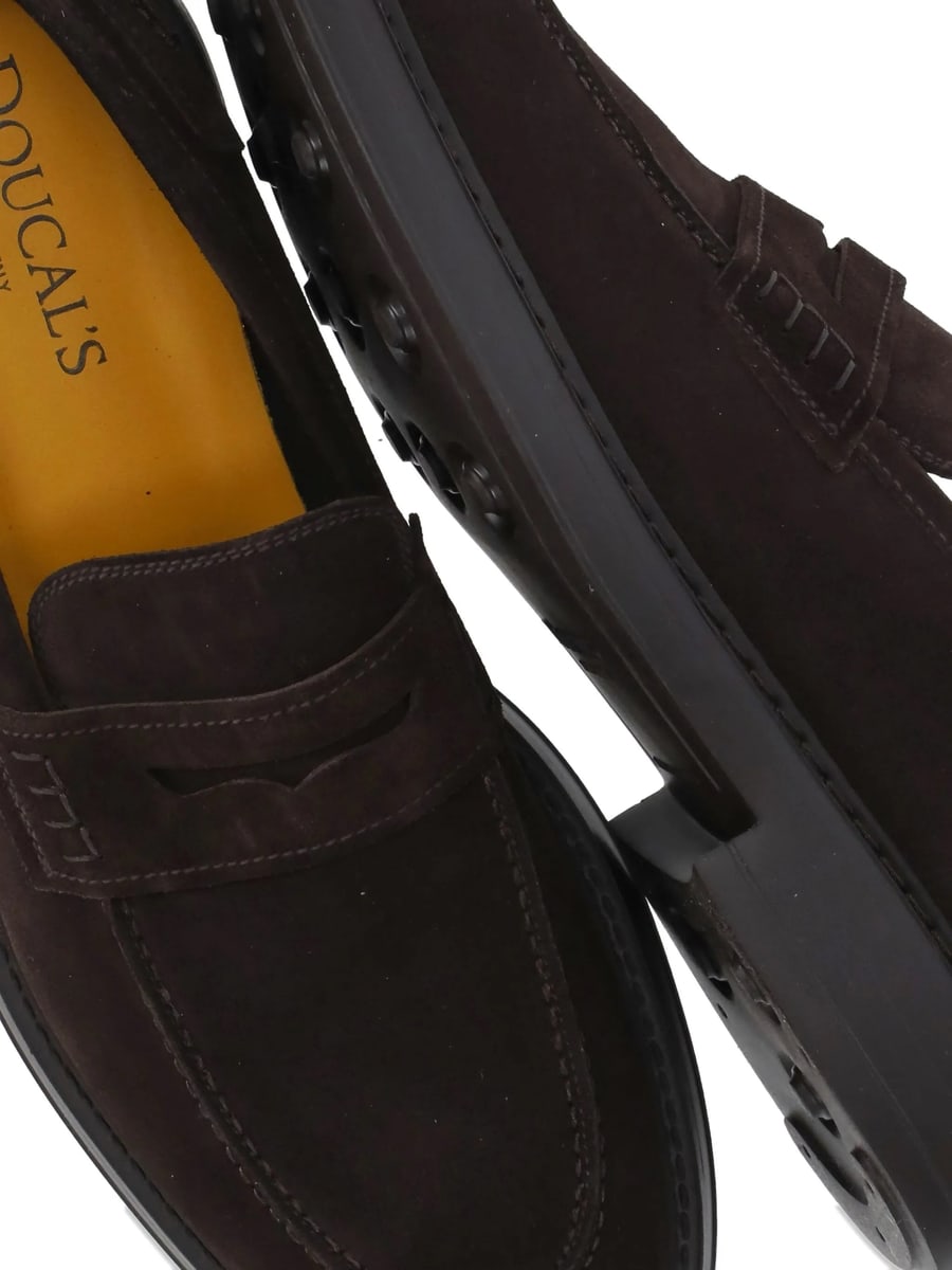 Doucal's Doucal's Suede Blake-stitched Loafers, view 3