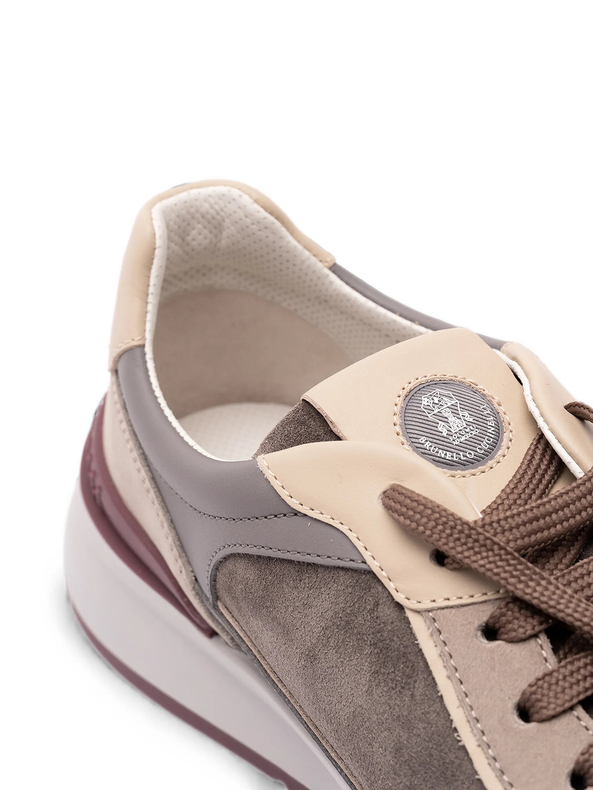 Brunello Cucinelli Brunello Cucinelli Panelled Leather Sneakers, view 2