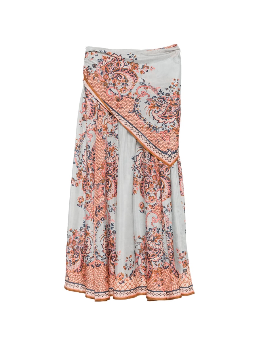 Zimmermann Zimmermann Aster Side-tie Midi Skirt, view 2
