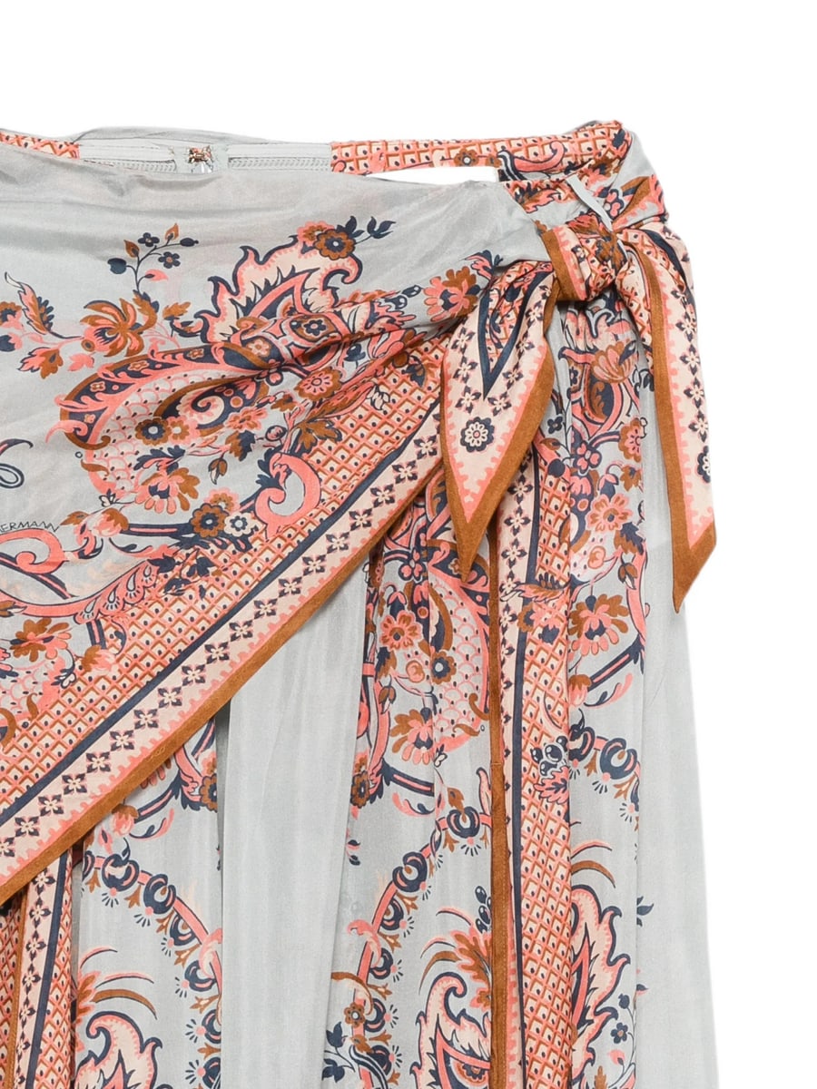 Zimmermann Zimmermann Aster Side-tie Midi Skirt, view 3