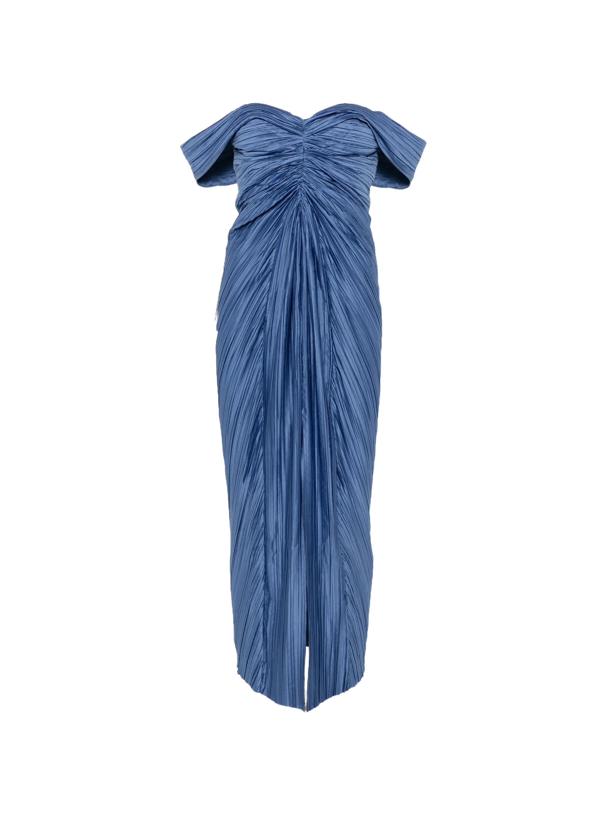 Cult Gaia Cult Gaia Natalie Off-shoulder Pleated Midi Dress