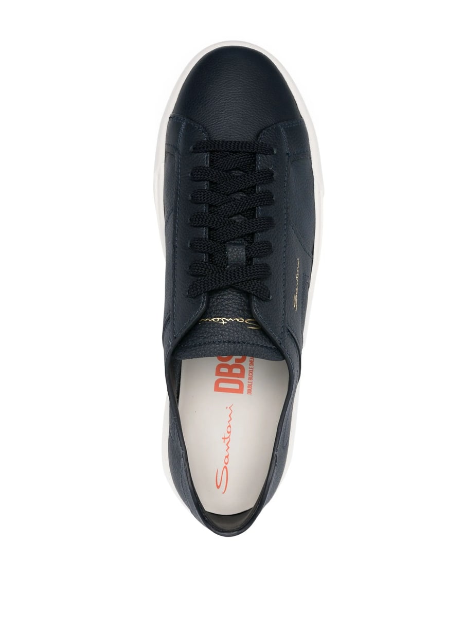 Santoni Santoni Grained Leather Sneakers, view 2