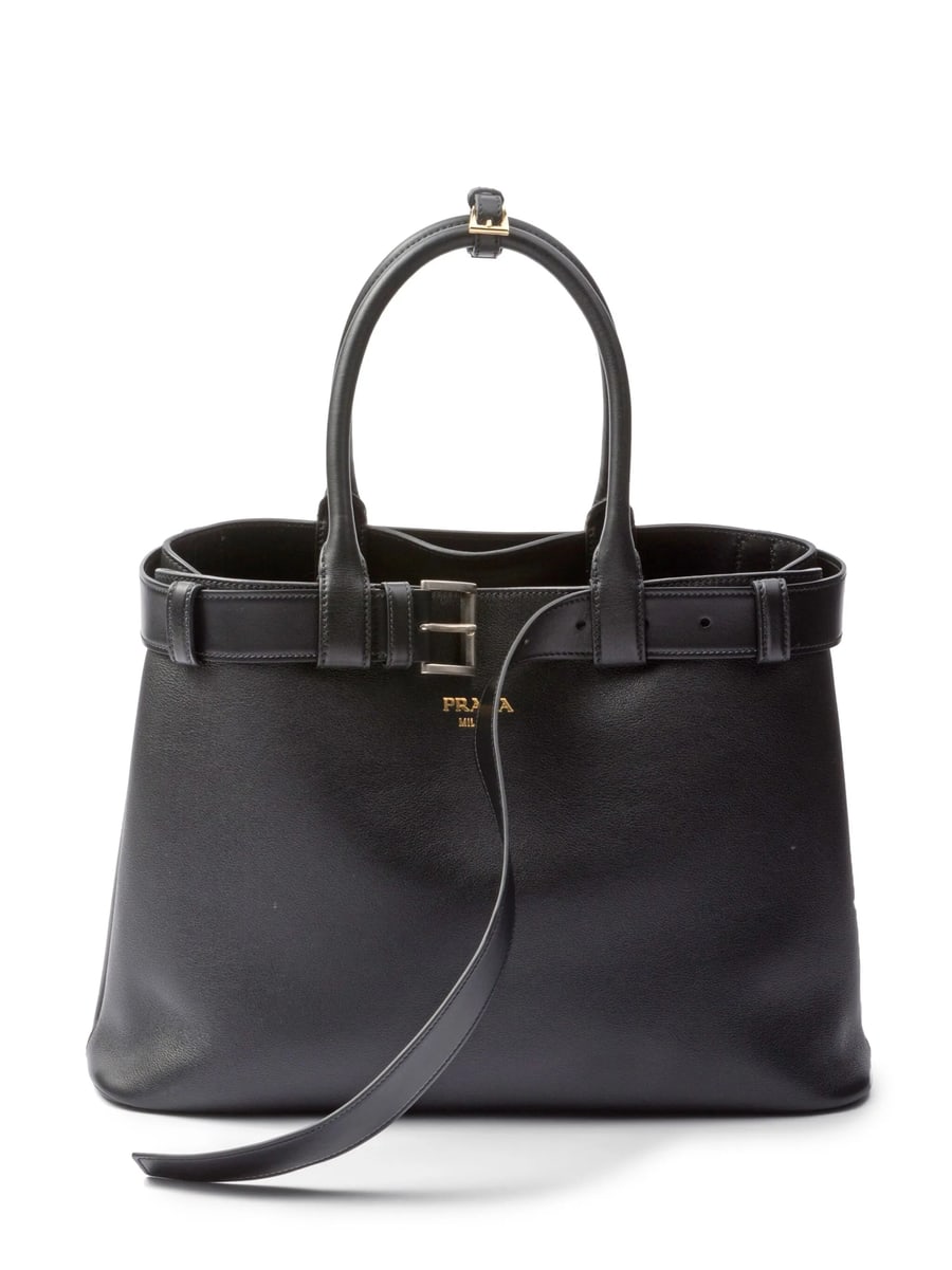 Prada Prada Large Buckle Tote Bag