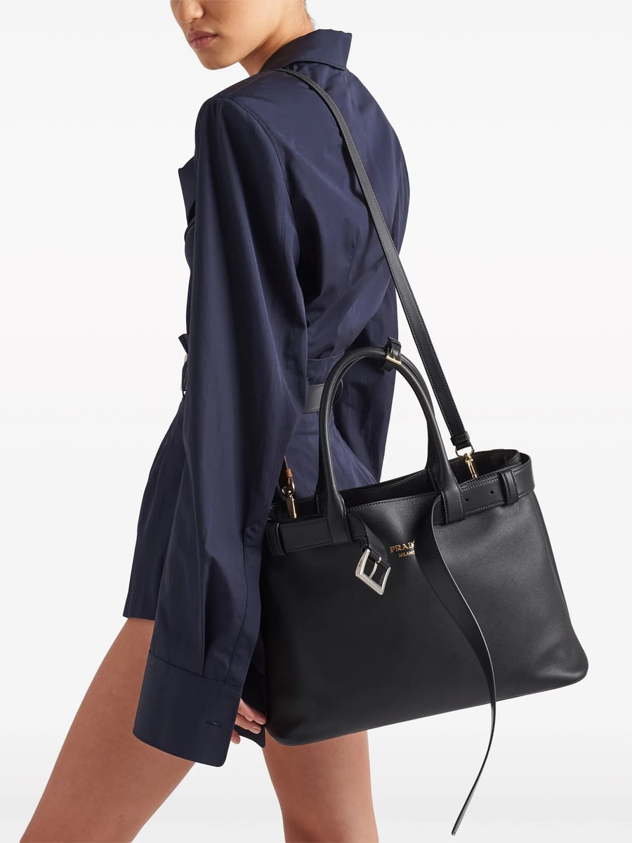 Prada Prada Large Buckle Tote Bag, view 5