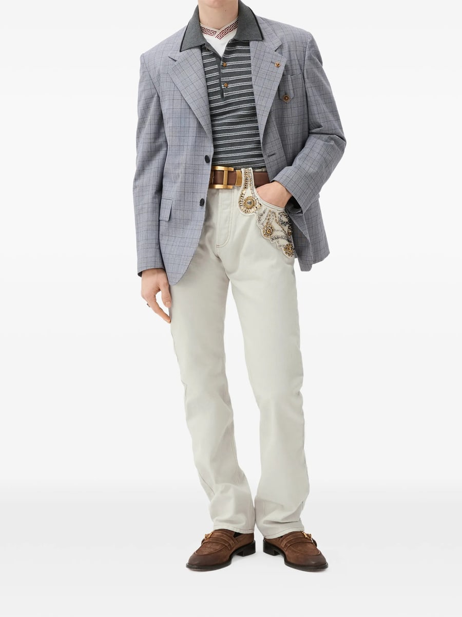 Versace Versace Embellished Straight-leg Jeans, view 2