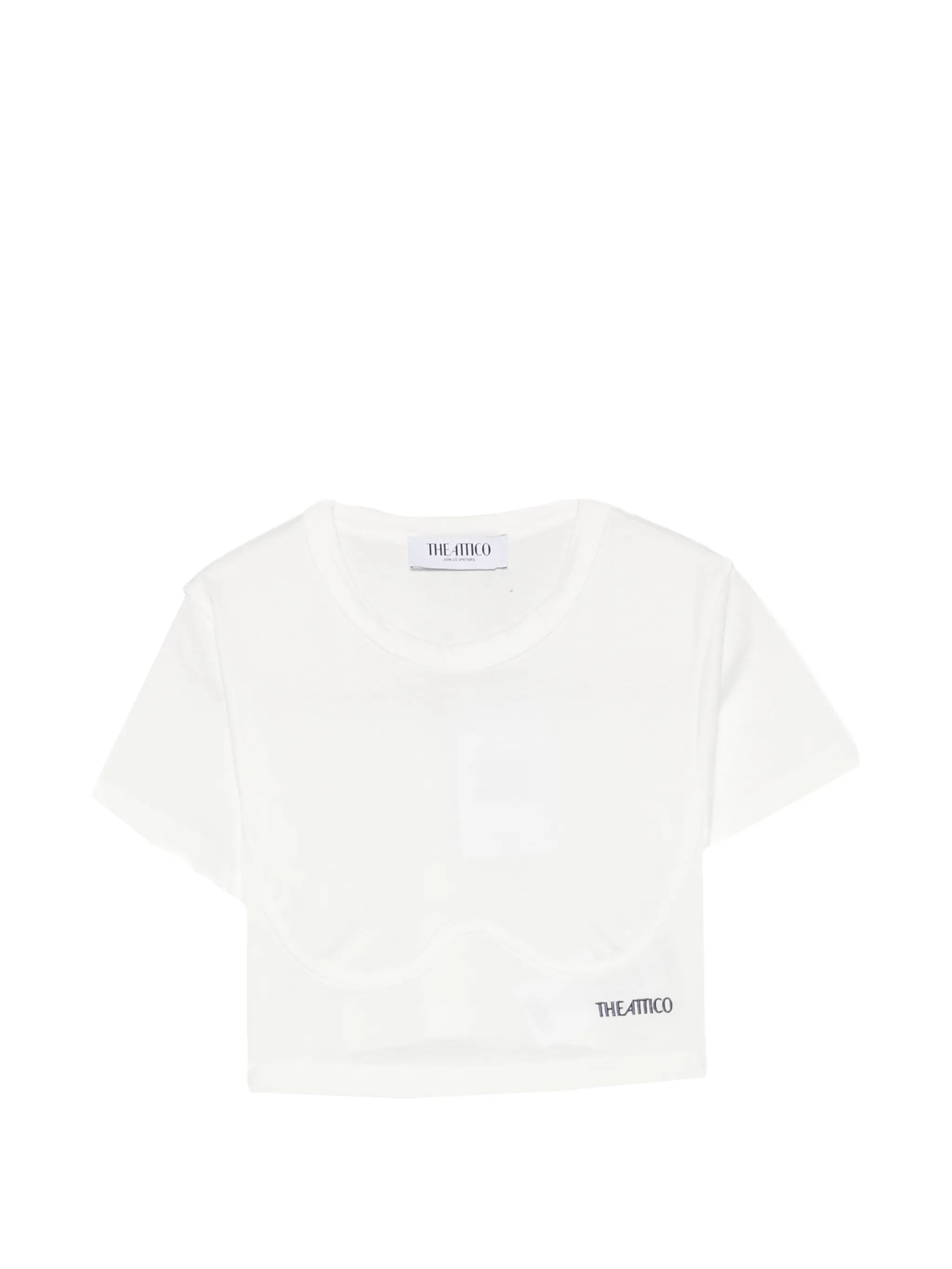 The Attico The Attico Logo-print Cropped T-shirt