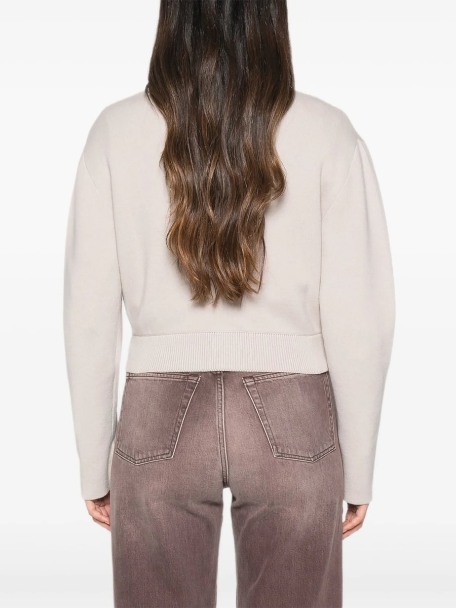Allude Allude Zip-up Ribbed-trim Cardigan, view 5