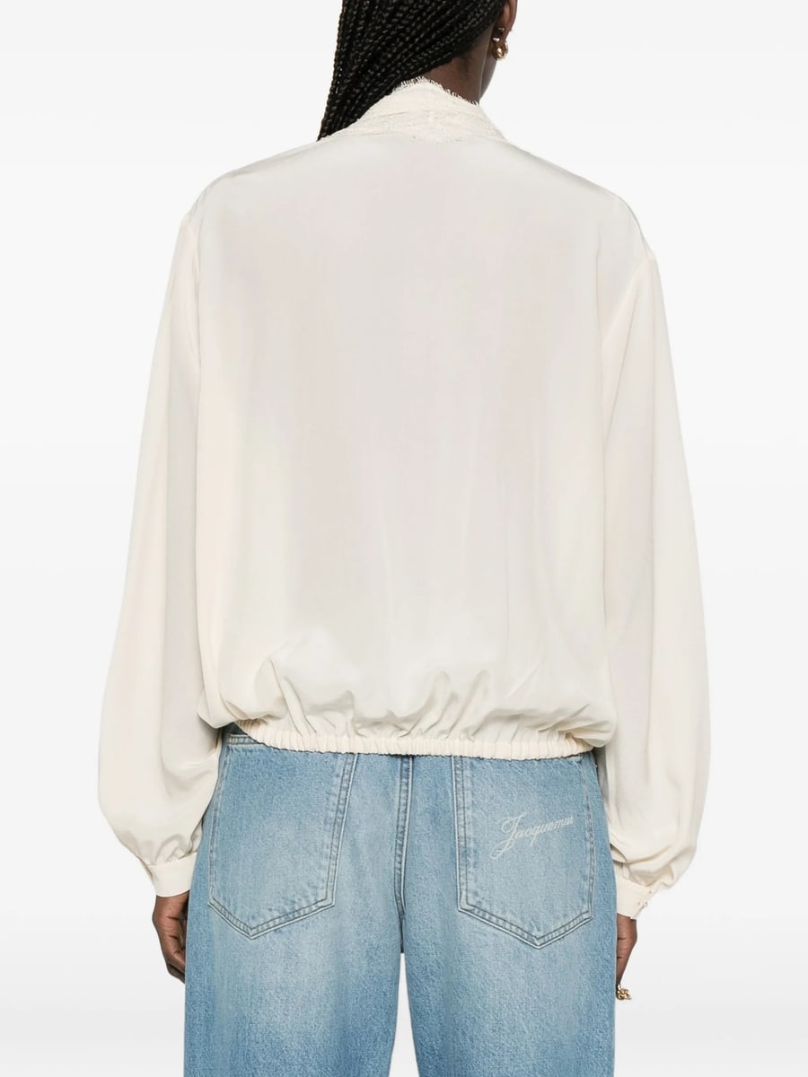 Valentino Valentino Lace-neck Blouse, view 2
