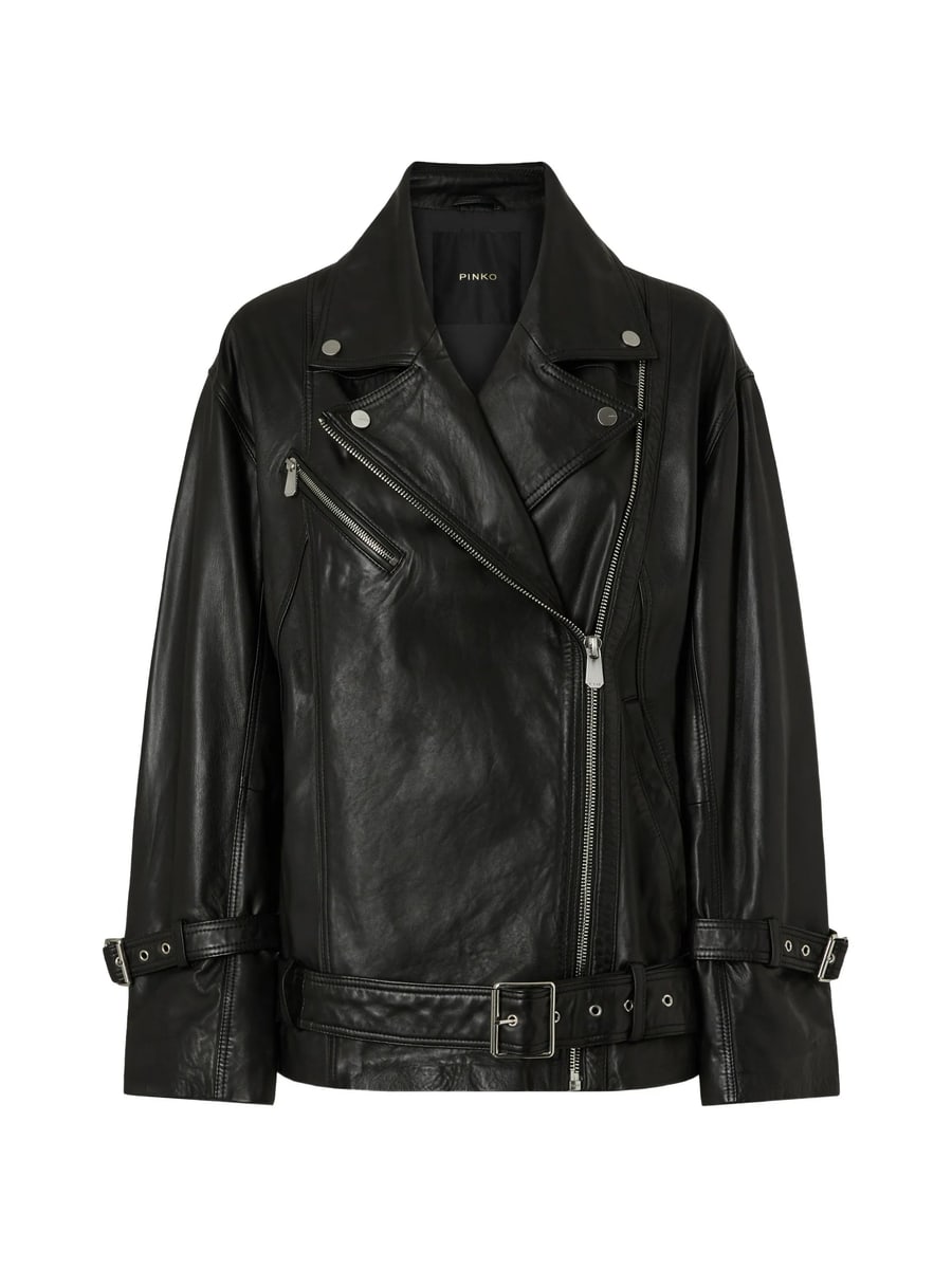 Pinko Pinko Leather Biker Jacket