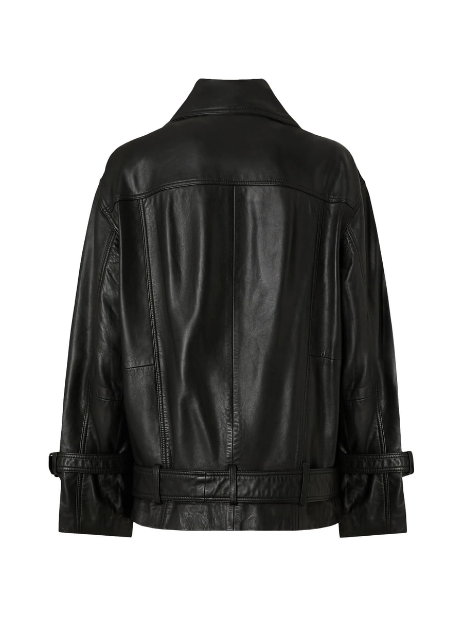 Pinko Pinko Leather Biker Jacket, view 2