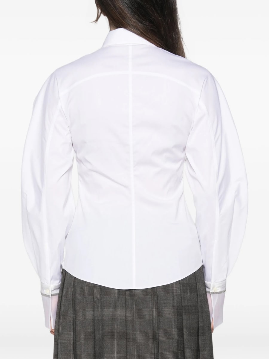 Brunello Cucinelli Brunello Cucinelli Puff-sleeve Button-down Shirt, view 2