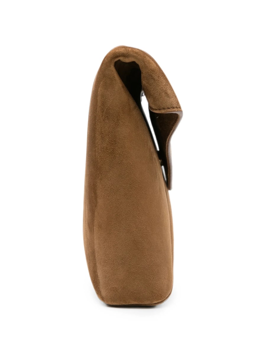 Saint Laurent Saint Laurent Large Cassandre Suede Clutch Bag, view 2
