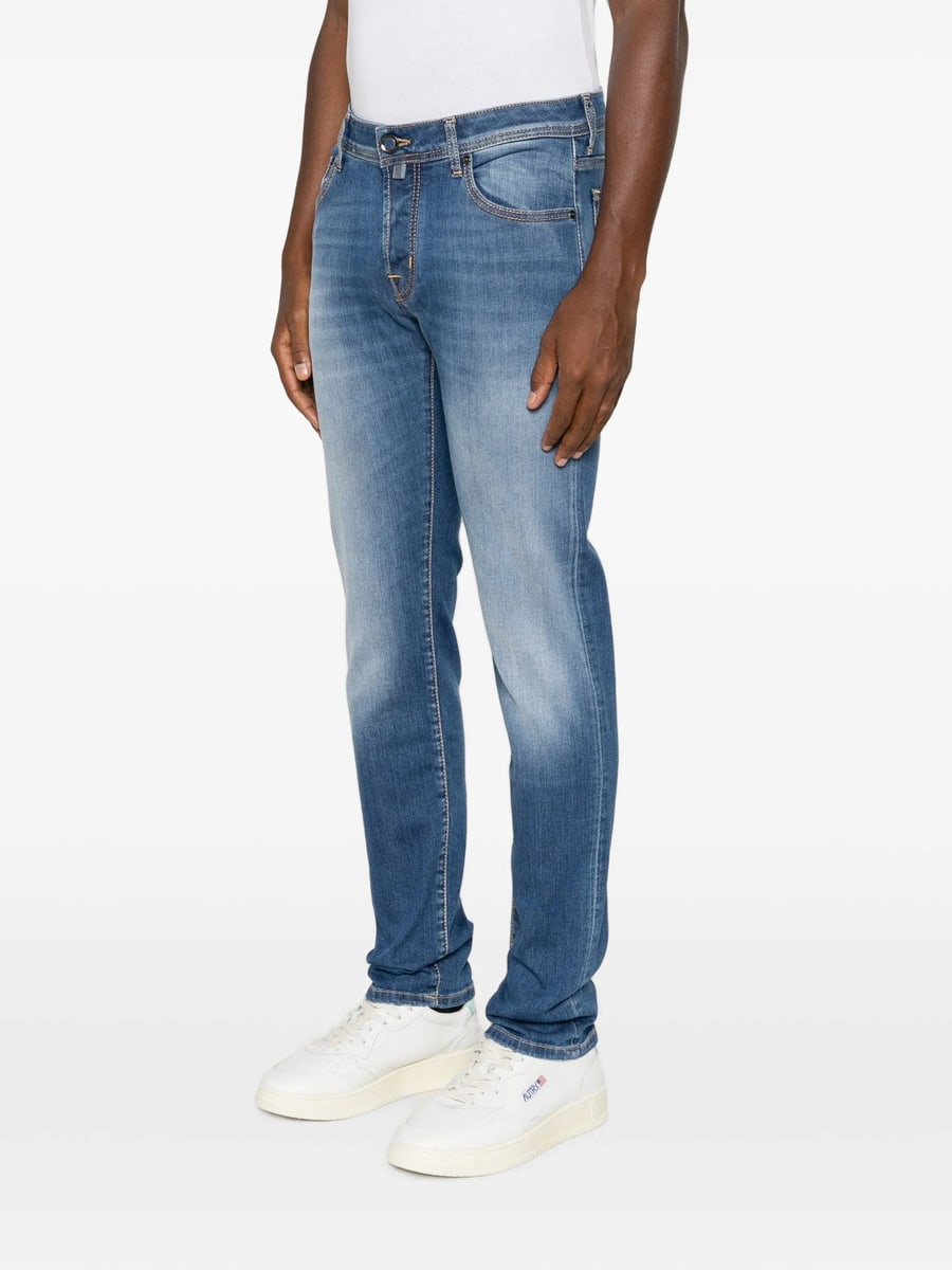 Jacob Cohën Jacob Cohën Faded-effect Logo-patch Jeans, view 2