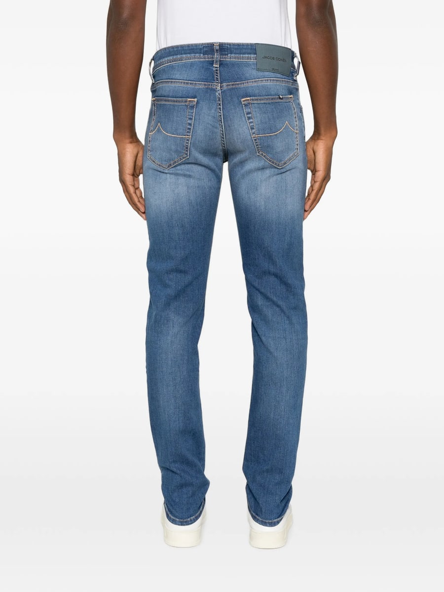 Jacob Cohën Jacob Cohën Faded-effect Logo-patch Jeans, view 4