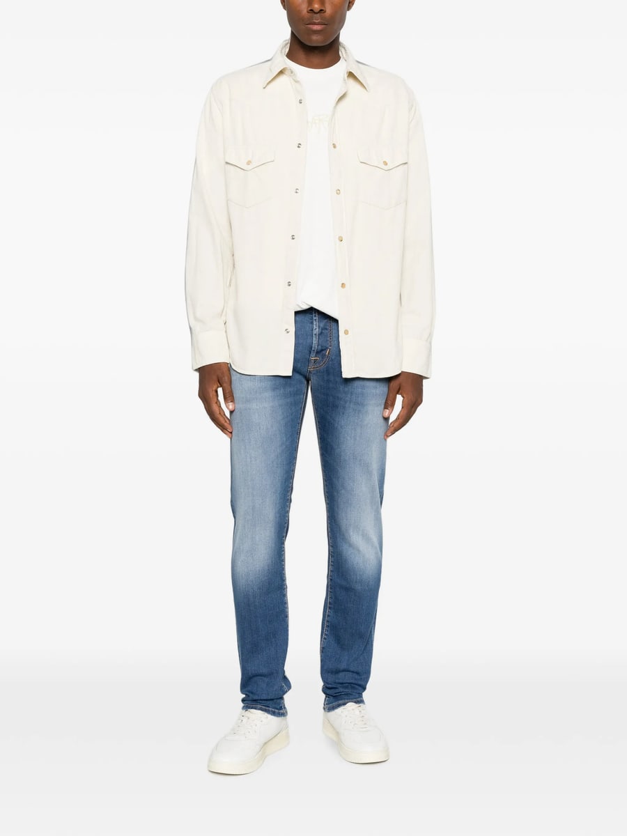 Jacob Cohën Jacob Cohën Faded-effect Logo-patch Jeans, view 5