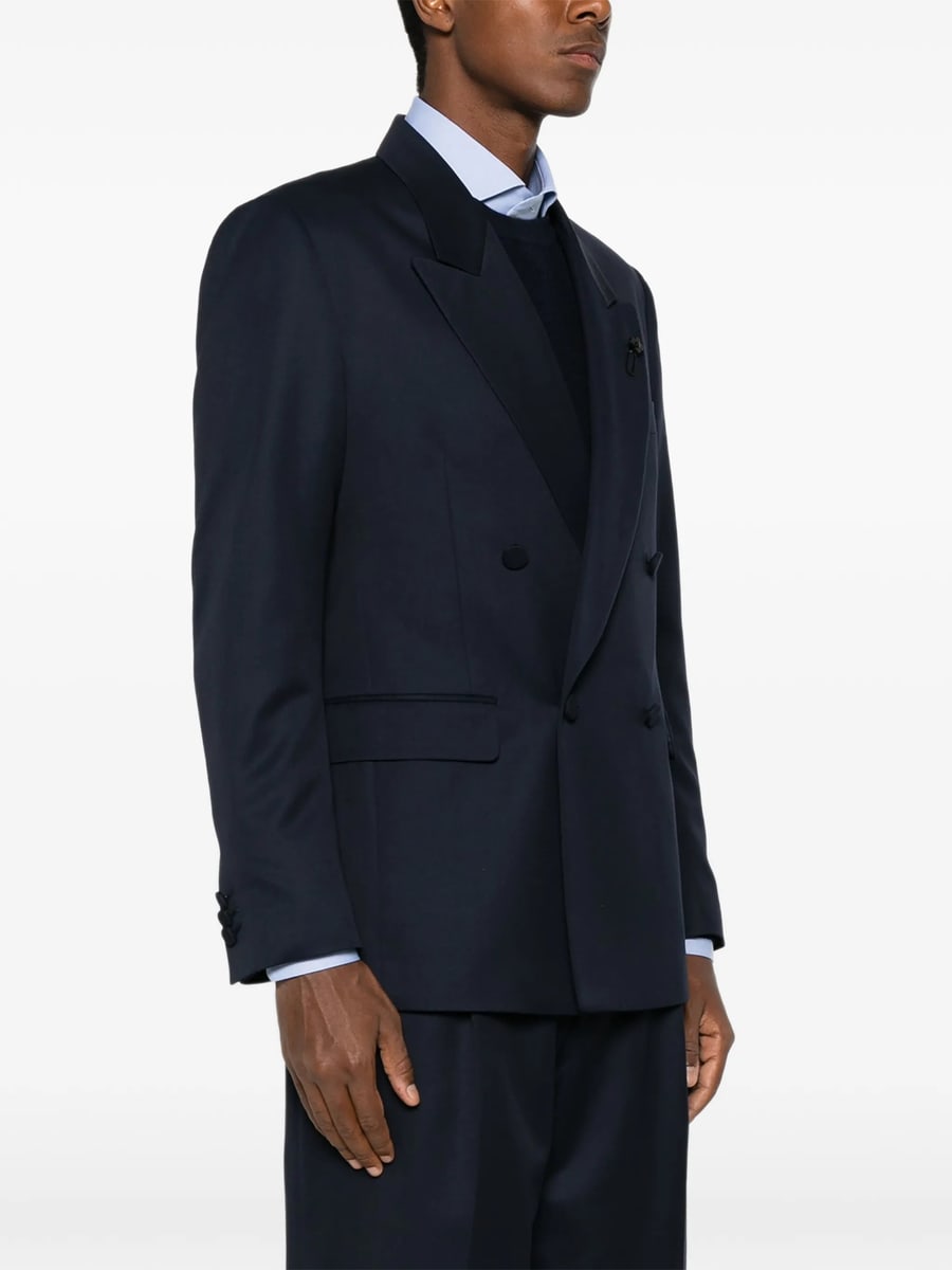 Lardini Lardini Double-breasted Peak-lapel Jacket, view 5