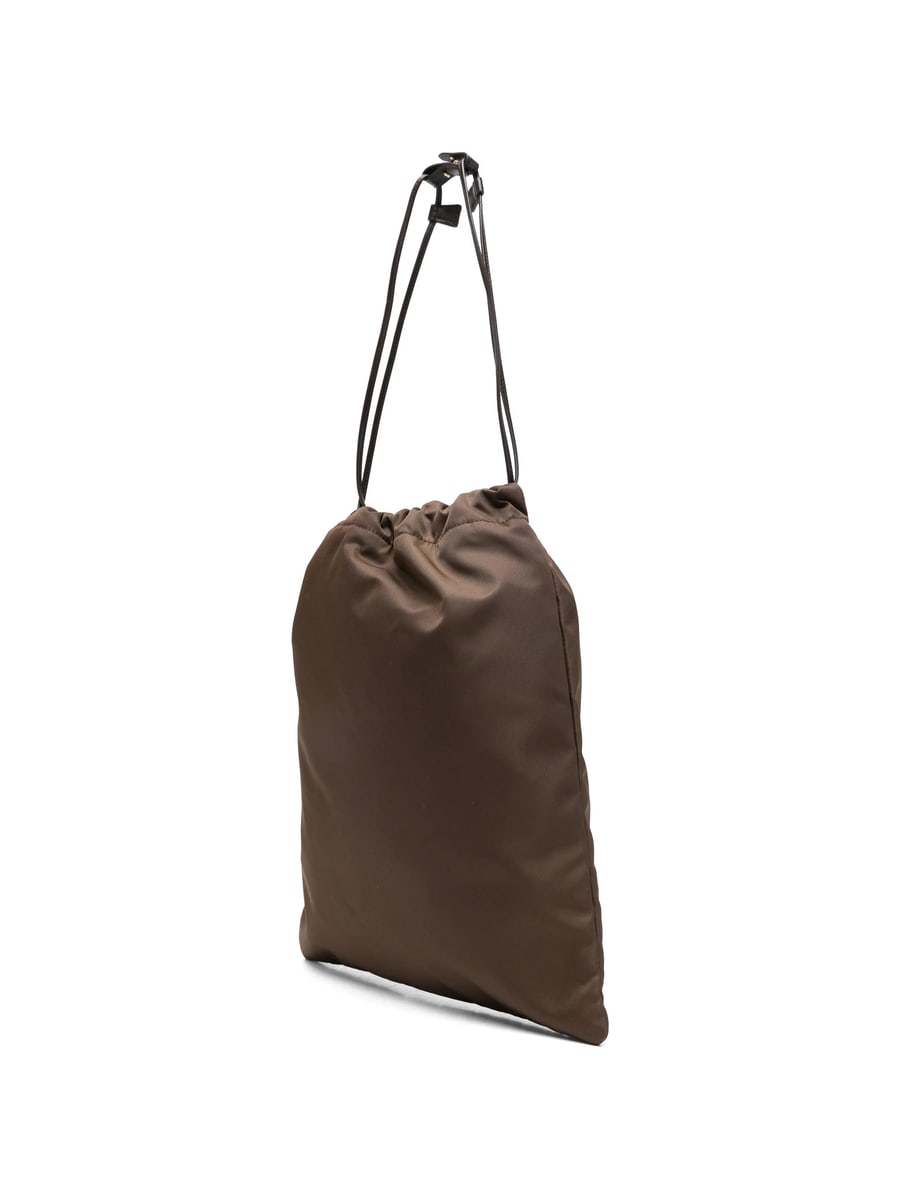 Prada Prada Logo-plaque Drawstring Tote Bag, view 4