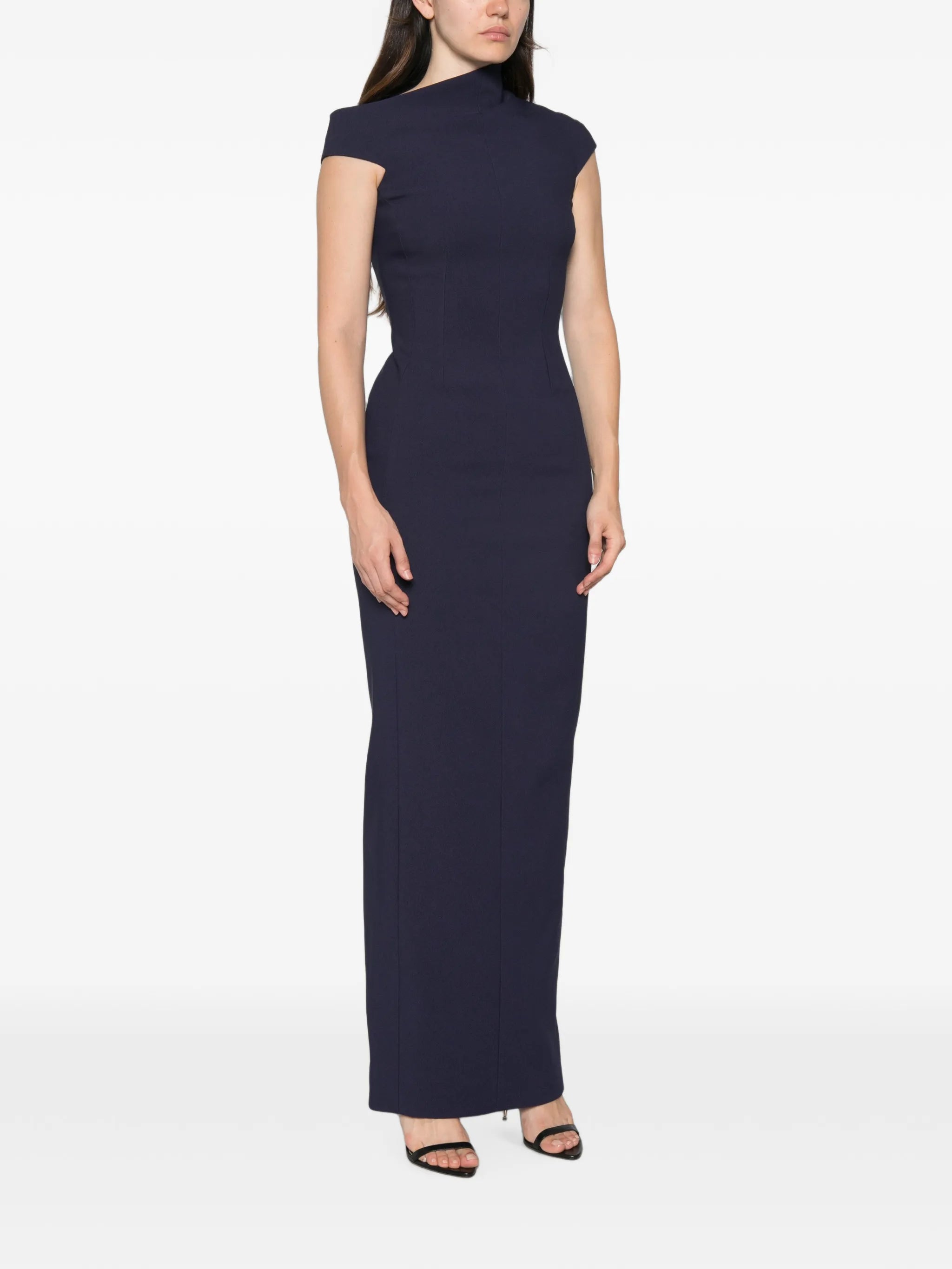 Solace London Solace London Arion Asymmetric-neck Cap-sleeve Maxi Dress, view 2