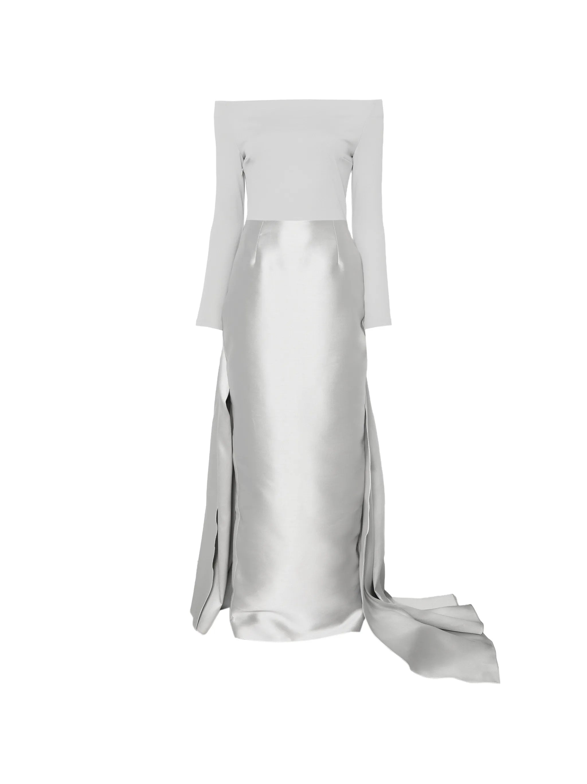 Solace London Solace London Off-shoulder Draped Gown Maxi Dress