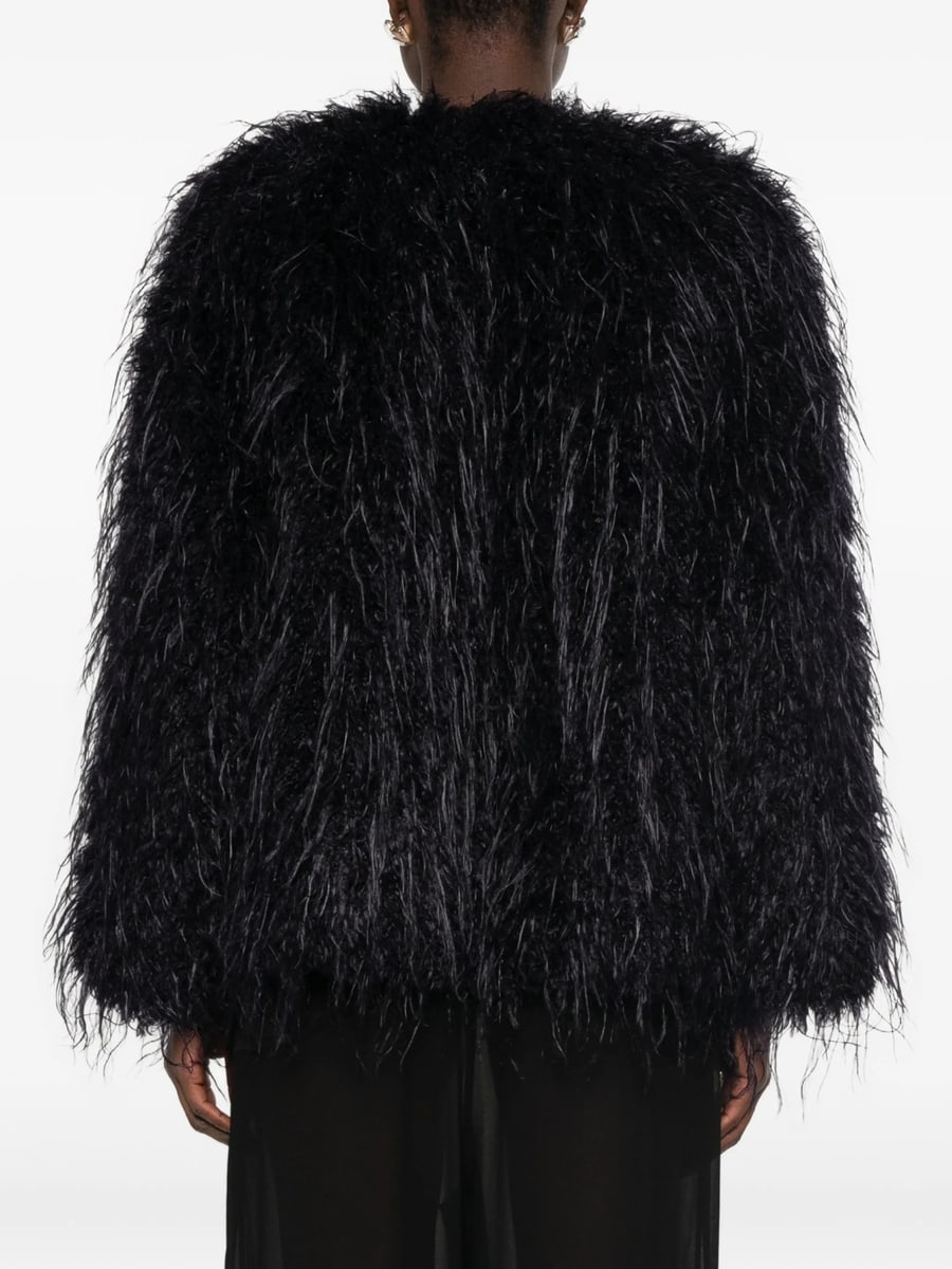 Forte_Forte Forte Forte Feather-effect Mycoatnotte Coat, view 4