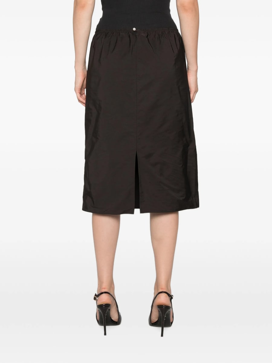 Carven Carven Pearl-embellished Gathered Midi Skirt, view 2