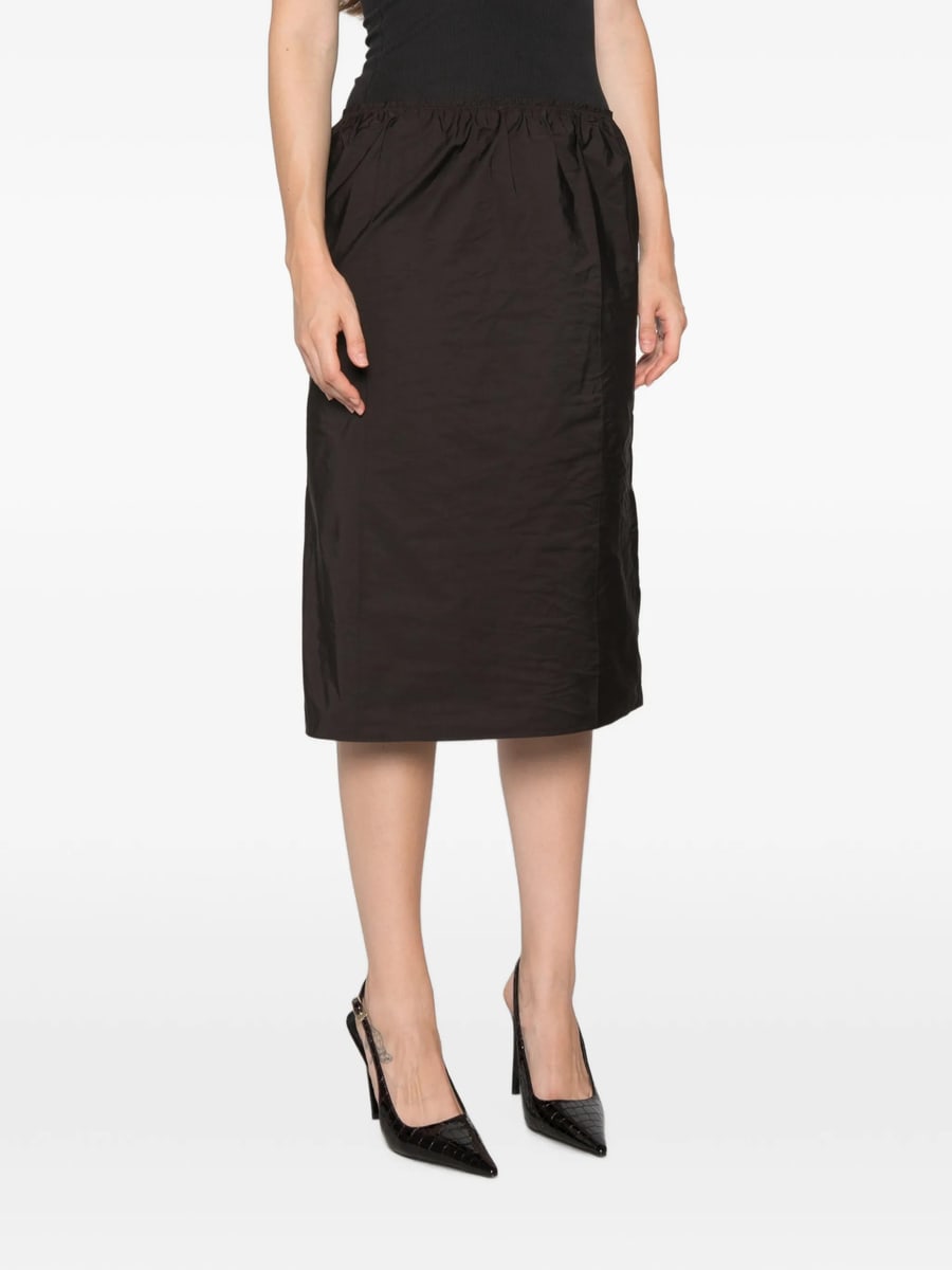 Carven Carven Pearl-embellished Gathered Midi Skirt, view 3