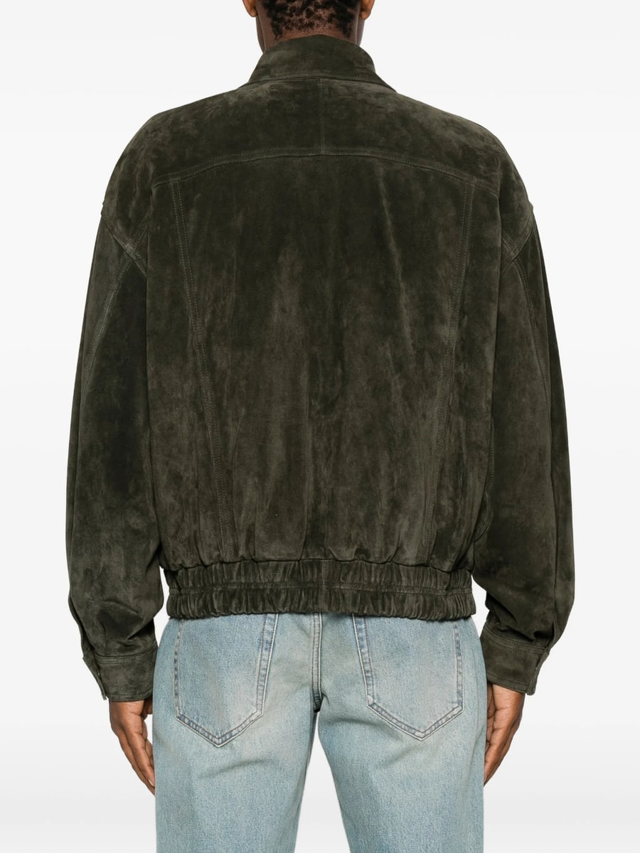 Saint Laurent Saint Laurent Suede Bomber Jacket, view 4
