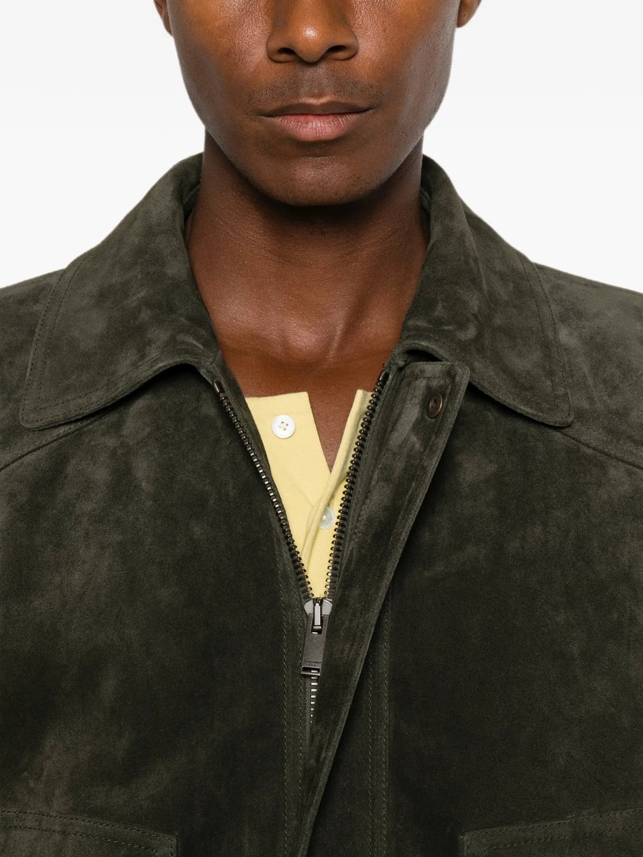 Saint Laurent Saint Laurent Suede Bomber Jacket, view 5