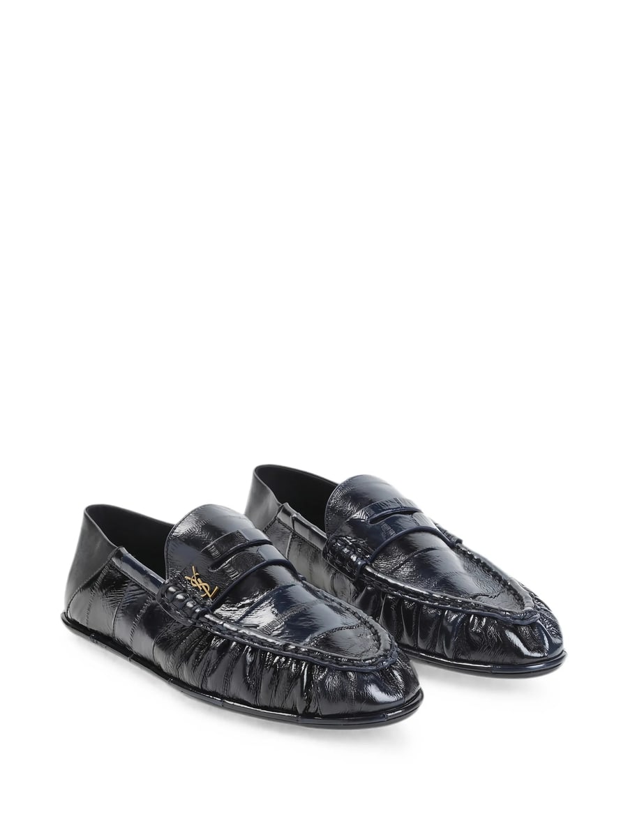 Saint Laurent Saint Laurent Cassandre Ruched Loafers, view 2