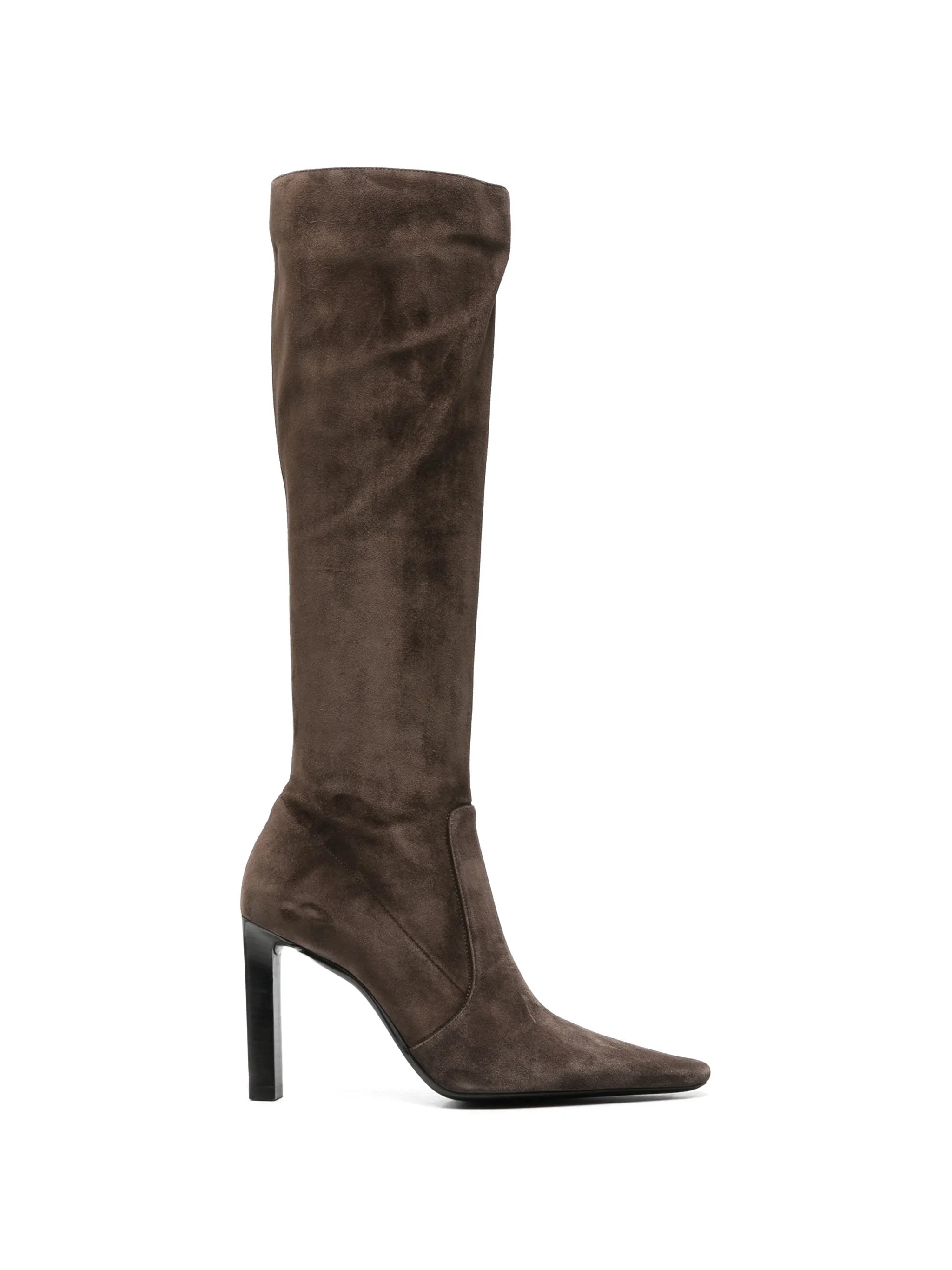 Saint Laurent Saint Laurent Francoise Pointed-toe Knee-high Boots
