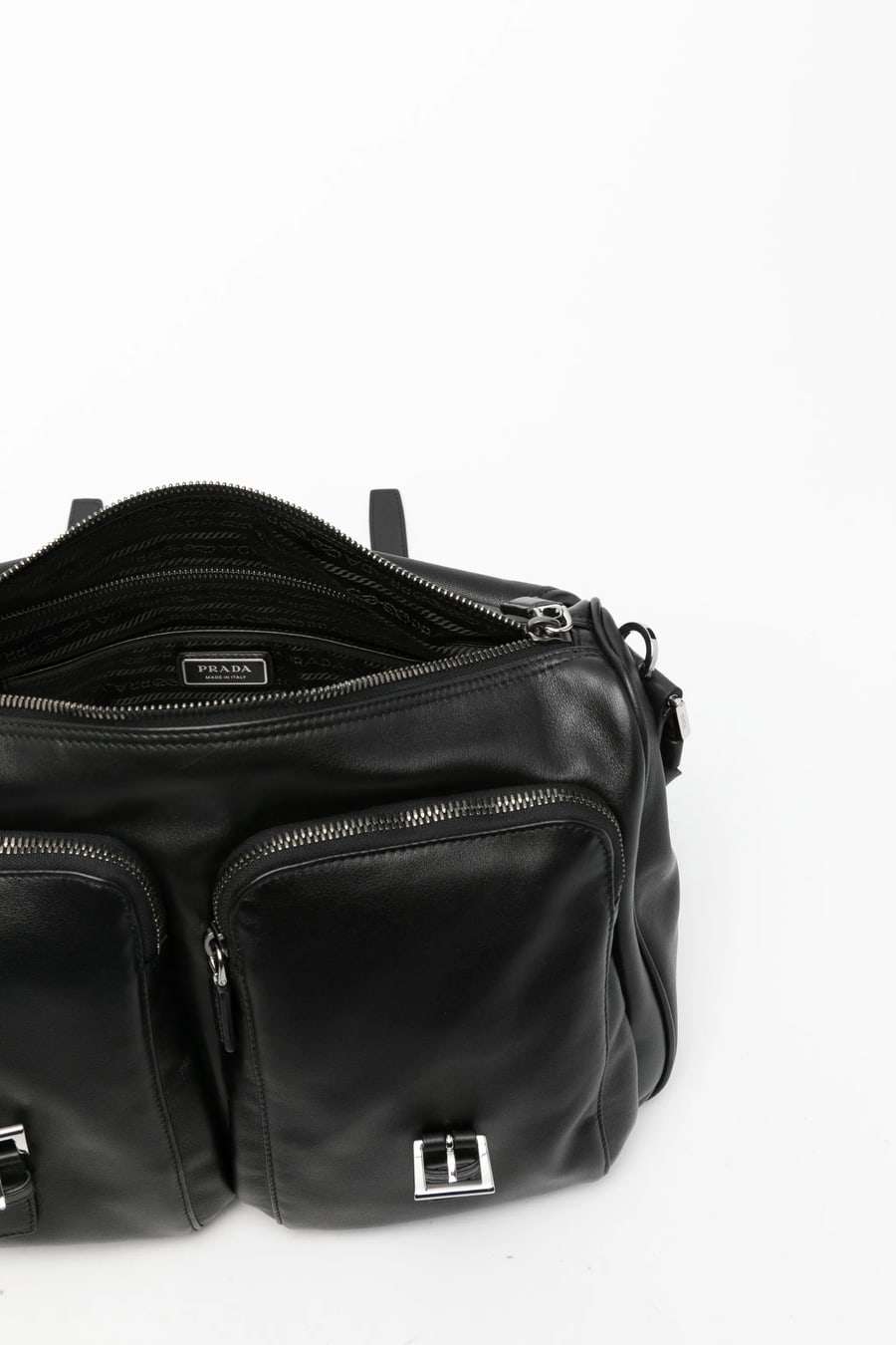 Prada Prada Re-Nylon Leather Shoulder Bag, view 4