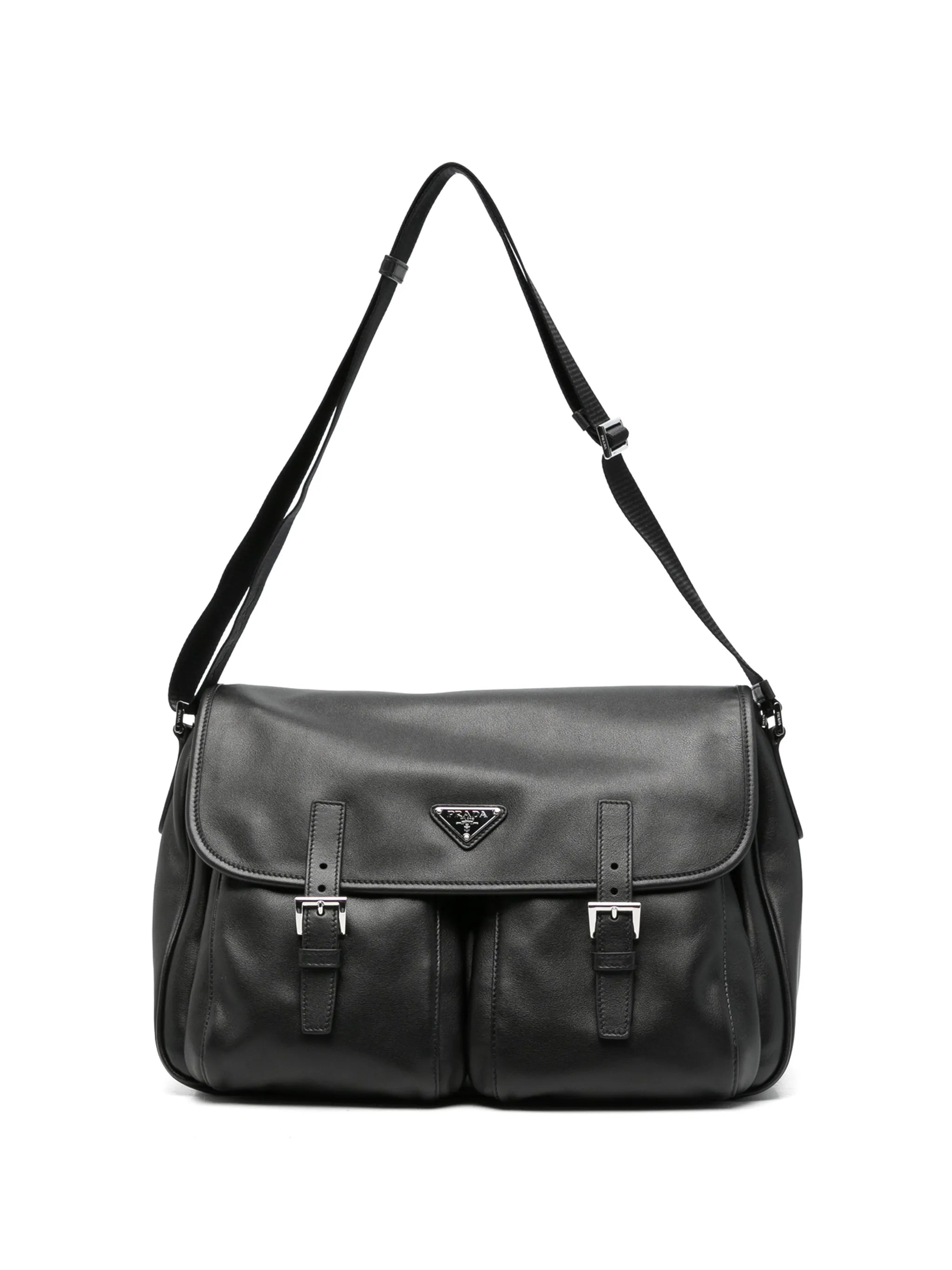 Prada Prada Re-Nylon Leather Shoulder Bag
