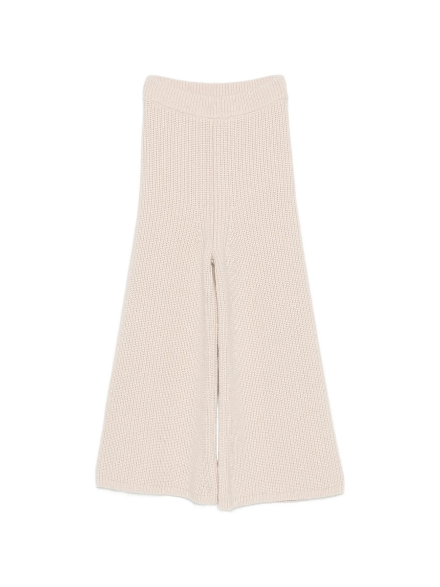 Ely Ely Ely Ely Ribbed-knit Cropped Trousers