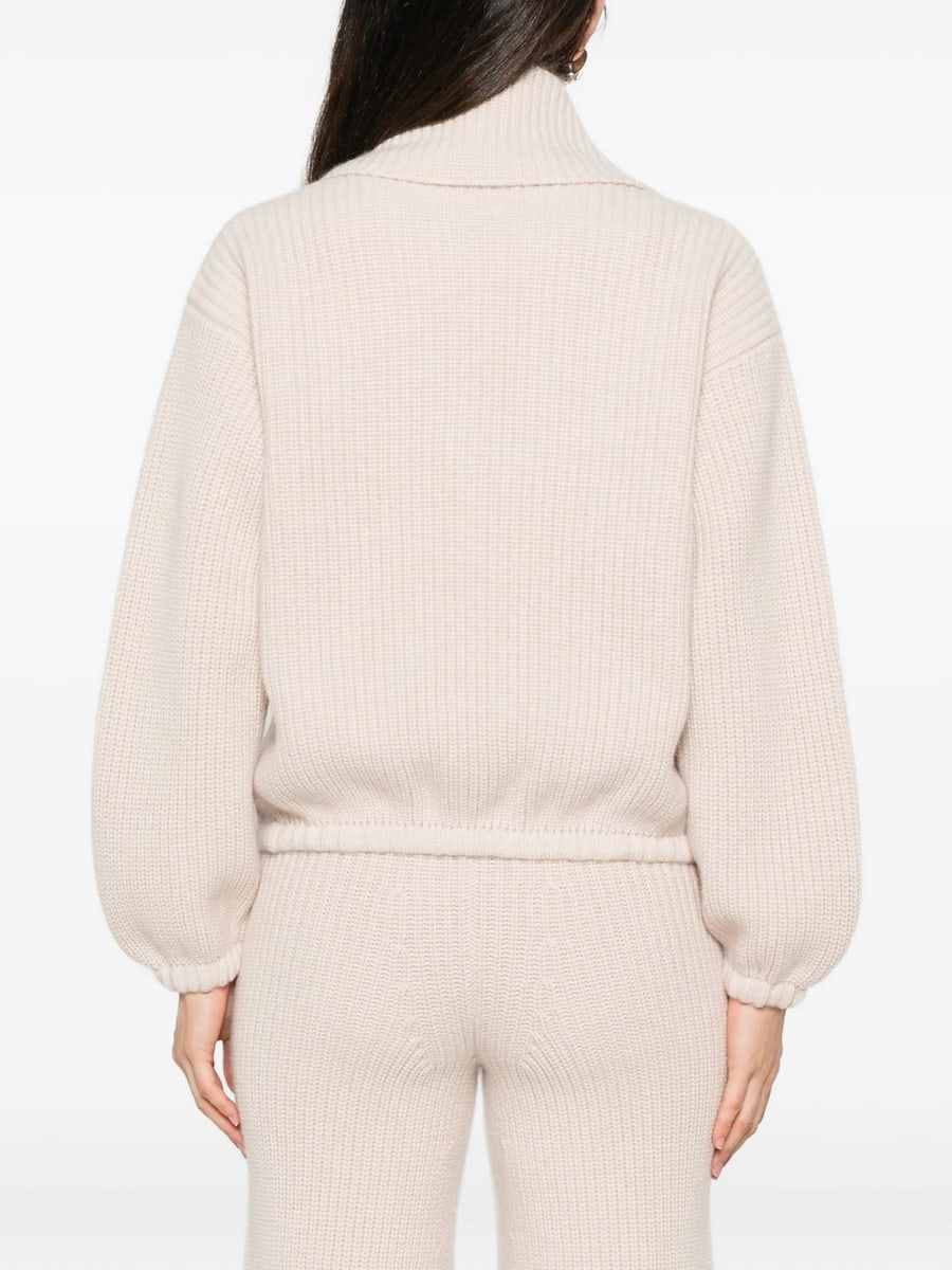 Ely Ely Ely Ely Ribbed-knit Zip-up Cardigan, view 4