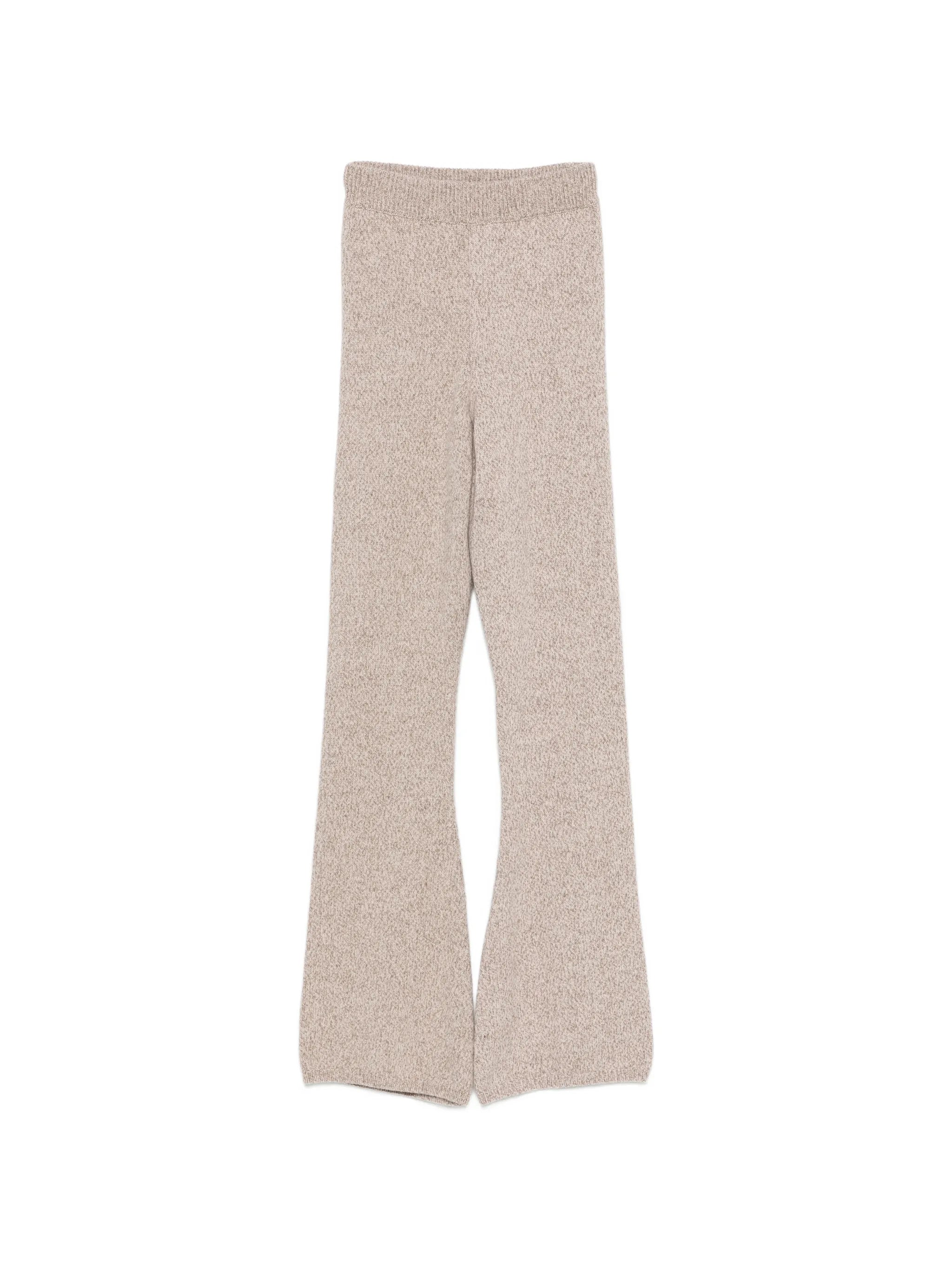 Ely Ely Ely Ely Marl-knit Flared Trousers