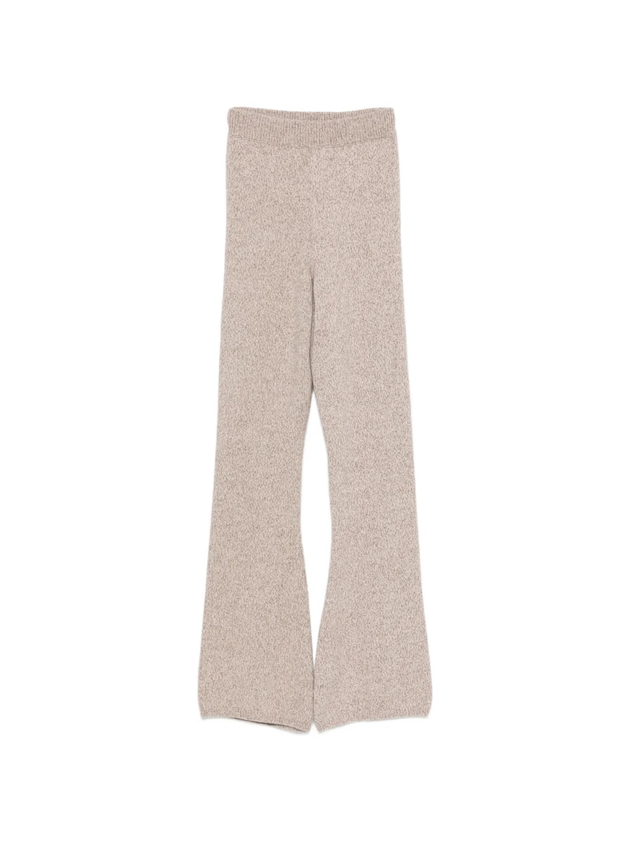 Ely Ely Ely Ely Marl-knit Flared Trousers