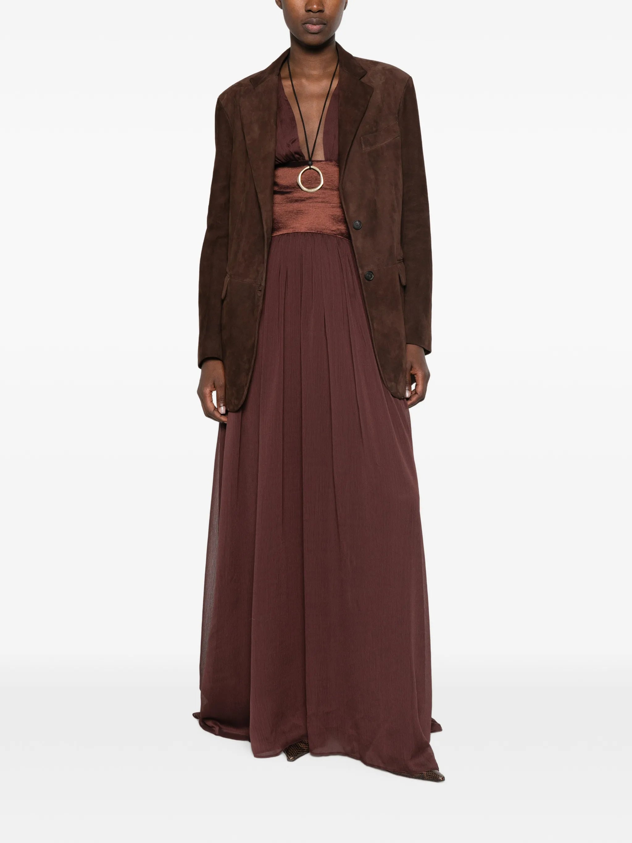 Tagliatore Tagliatore Cilian Suede Notched-lapels Jacket, view 2