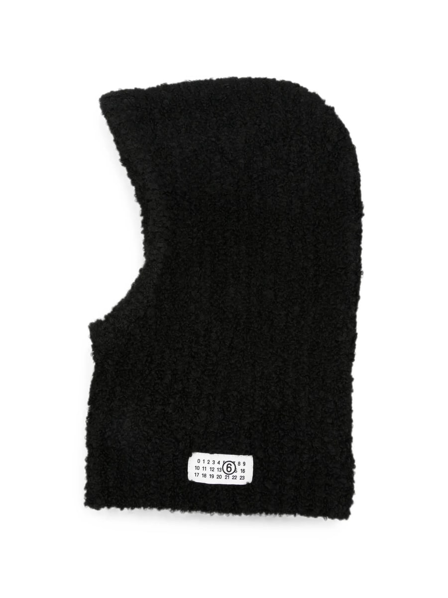 MM6 Maison Margiela Mm6 Maison Margiela Logo-patch Bouclé Balaclava