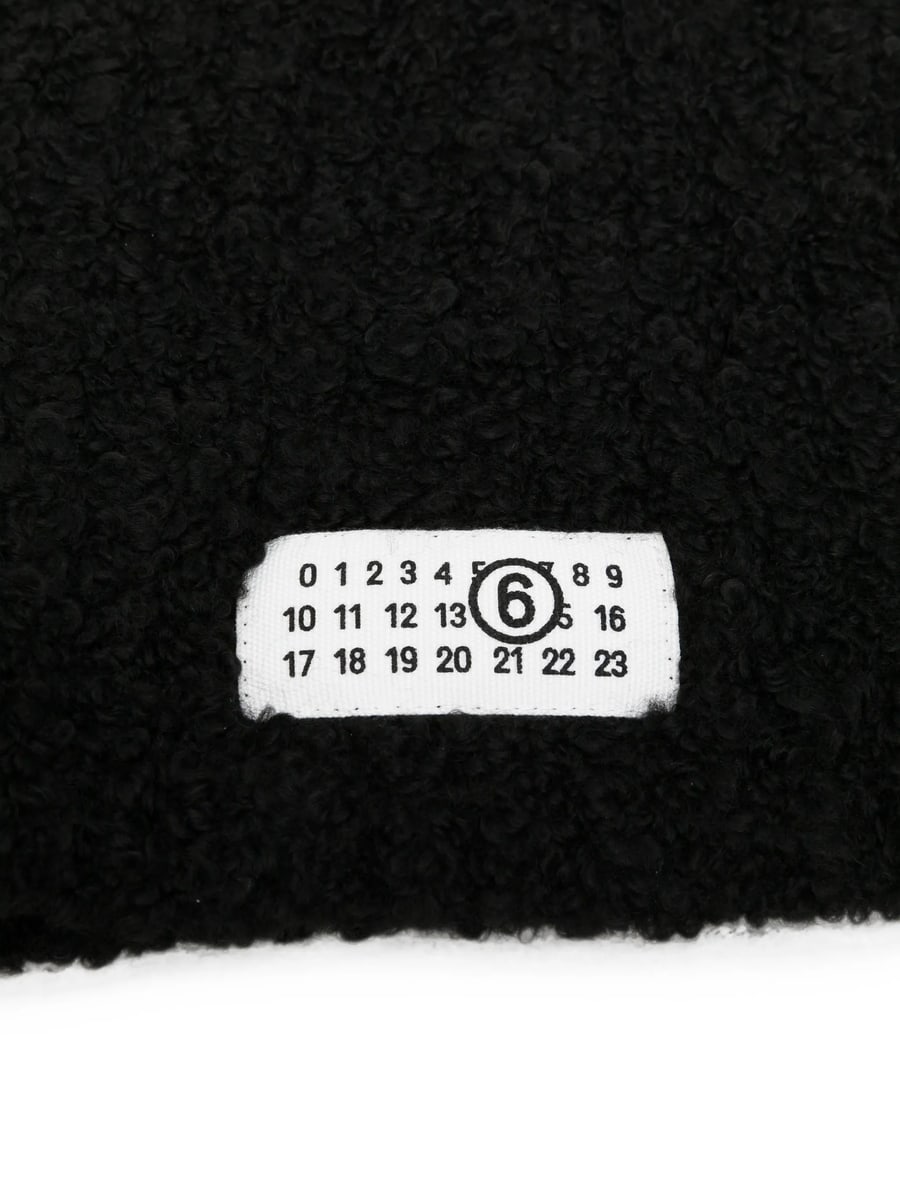 MM6 Maison Margiela Mm6 Maison Margiela Logo-patch Bouclé Balaclava, view 3