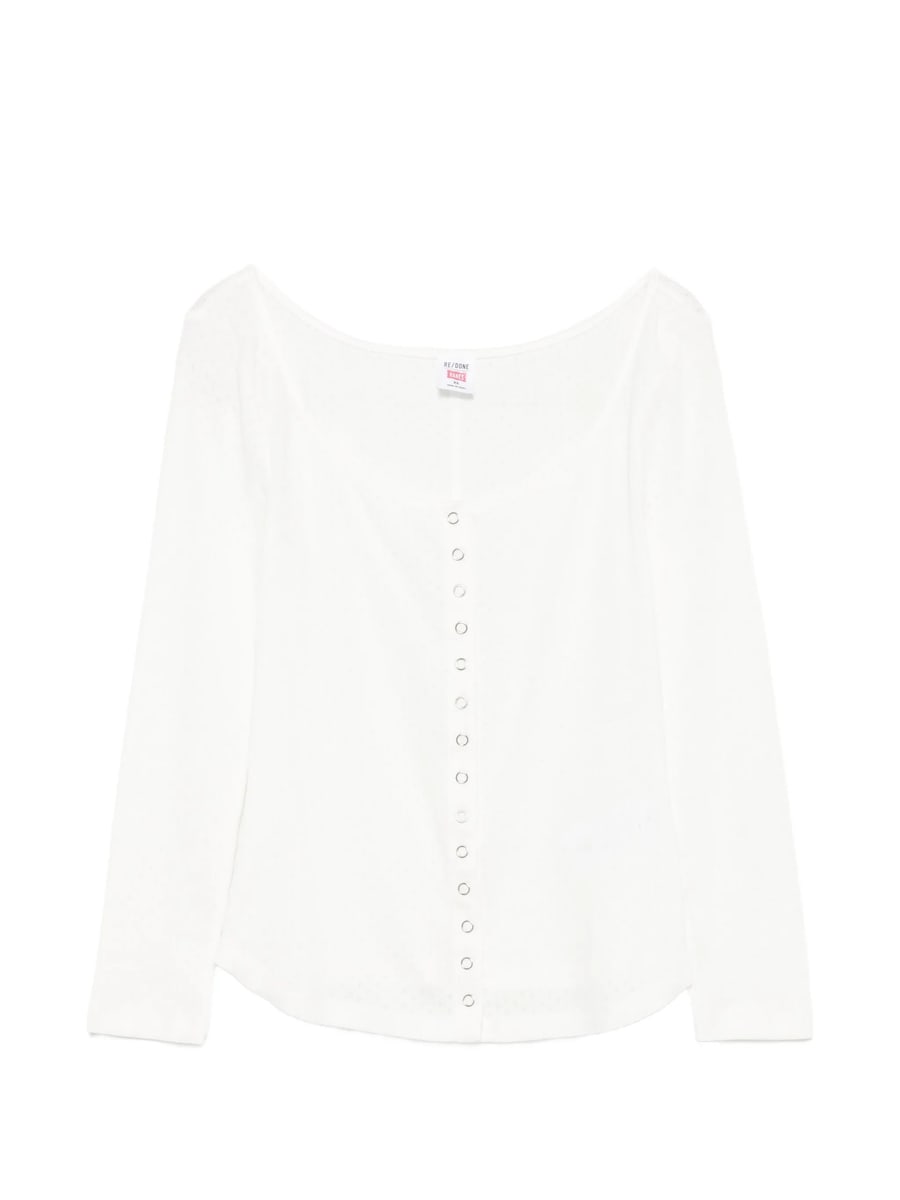 Re/done Re/done Olivia Press-stud Top