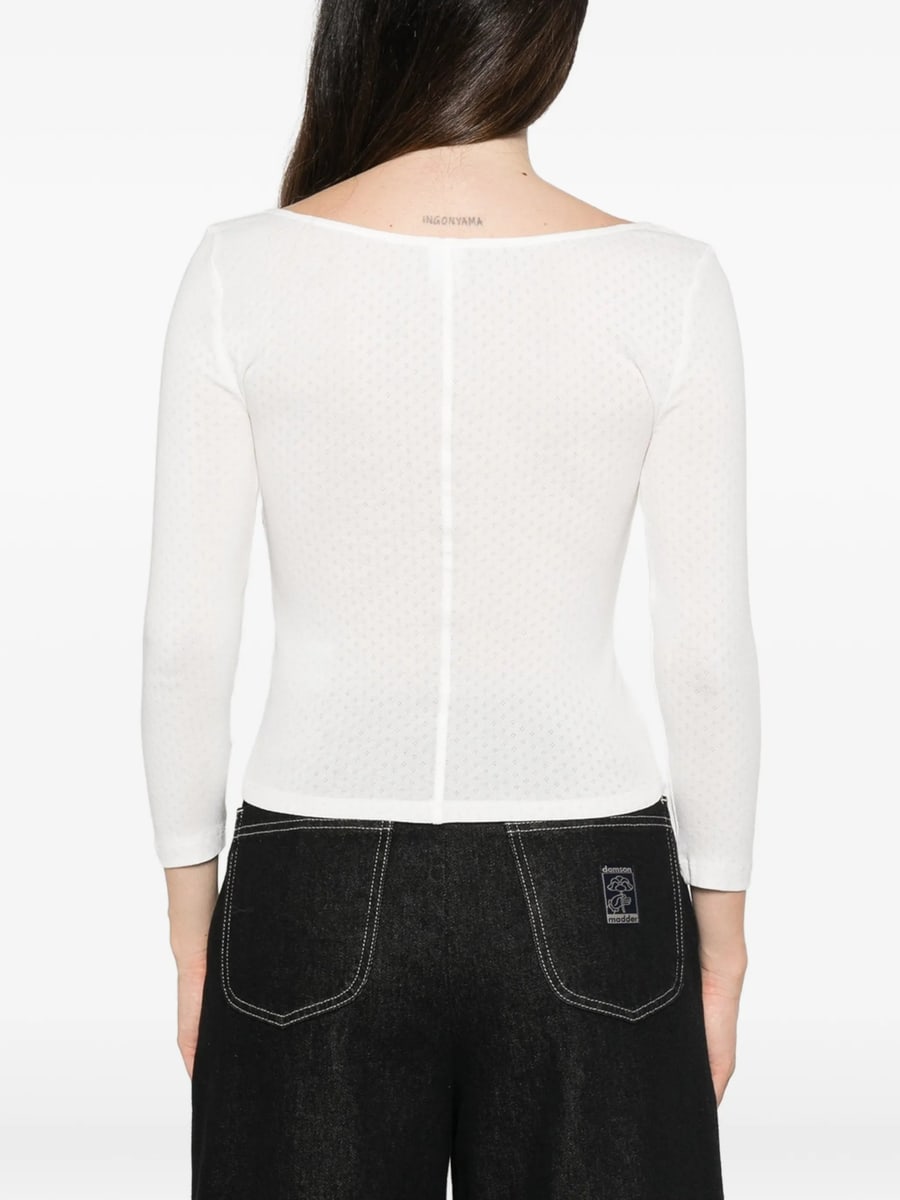 Re/done Re/done Olivia Press-stud Top, view 4