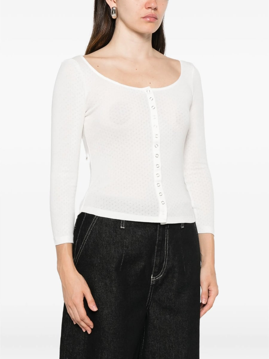 Re/done Re/done Olivia Press-stud Top, view 5