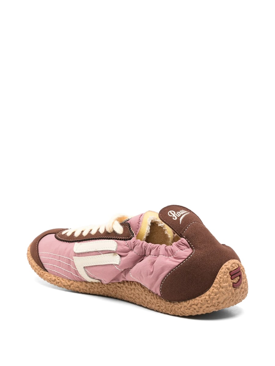 Puraai Puraai Logo-patch Panelled Sneakers, view 4