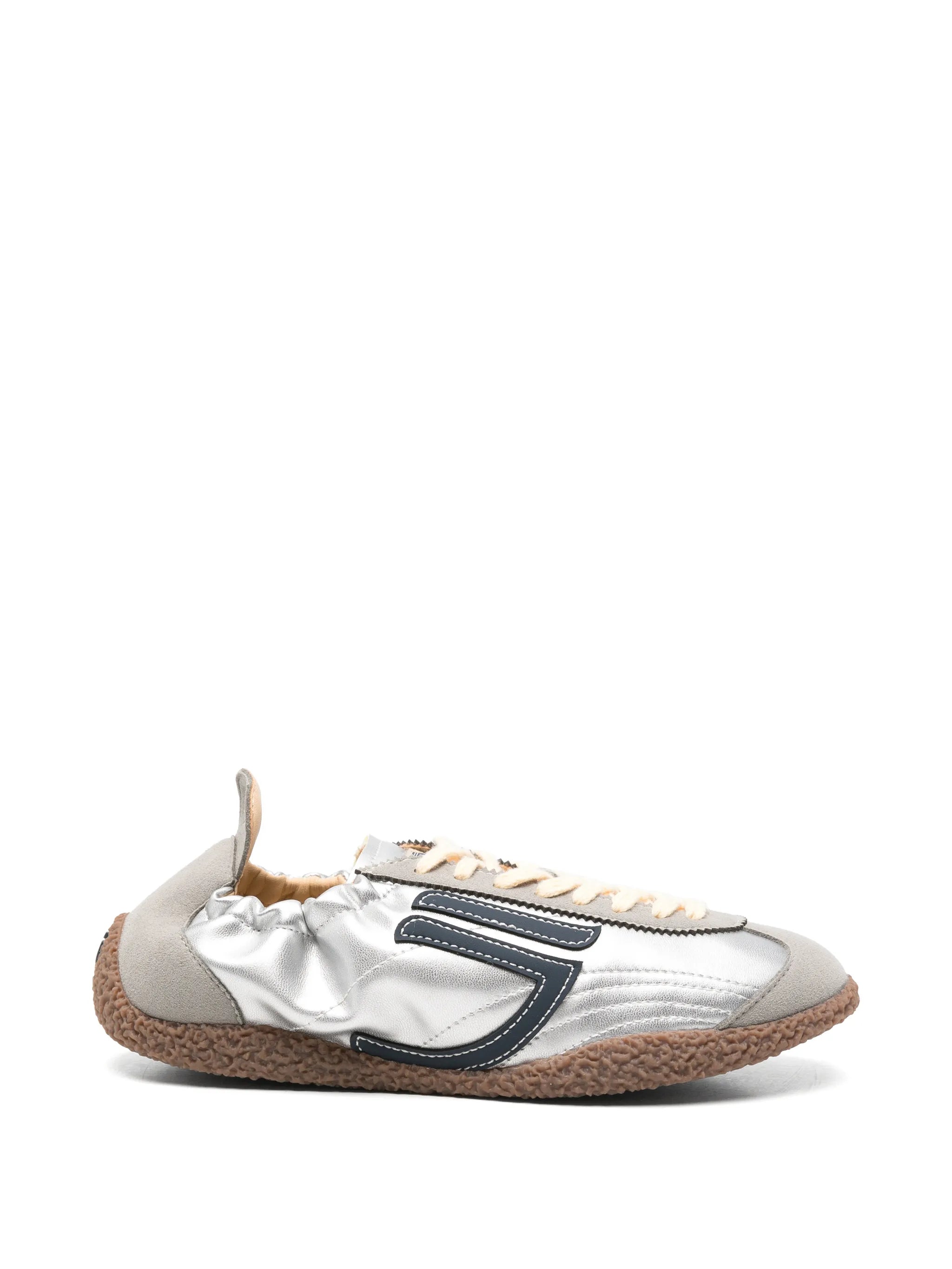 Puraai Puraai Metallic-effect Logo-patch Sneakers