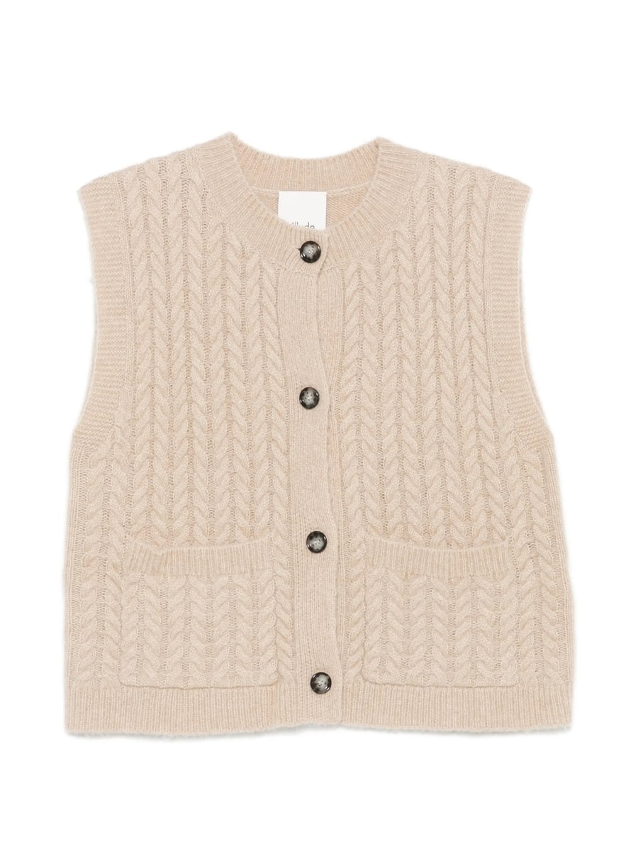 Allude Allude Cable-knit Button-up Cardigan