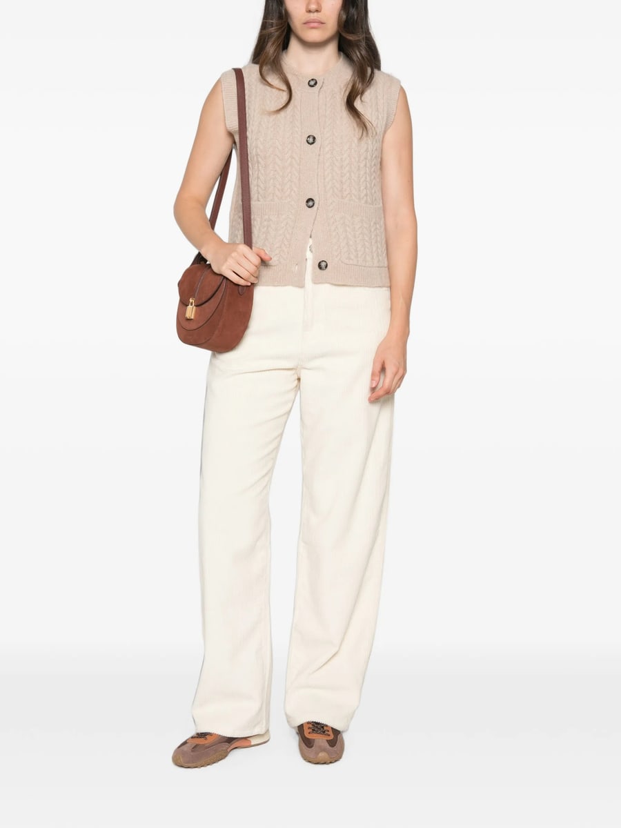 Allude Allude Cable-knit Button-up Cardigan, view 2