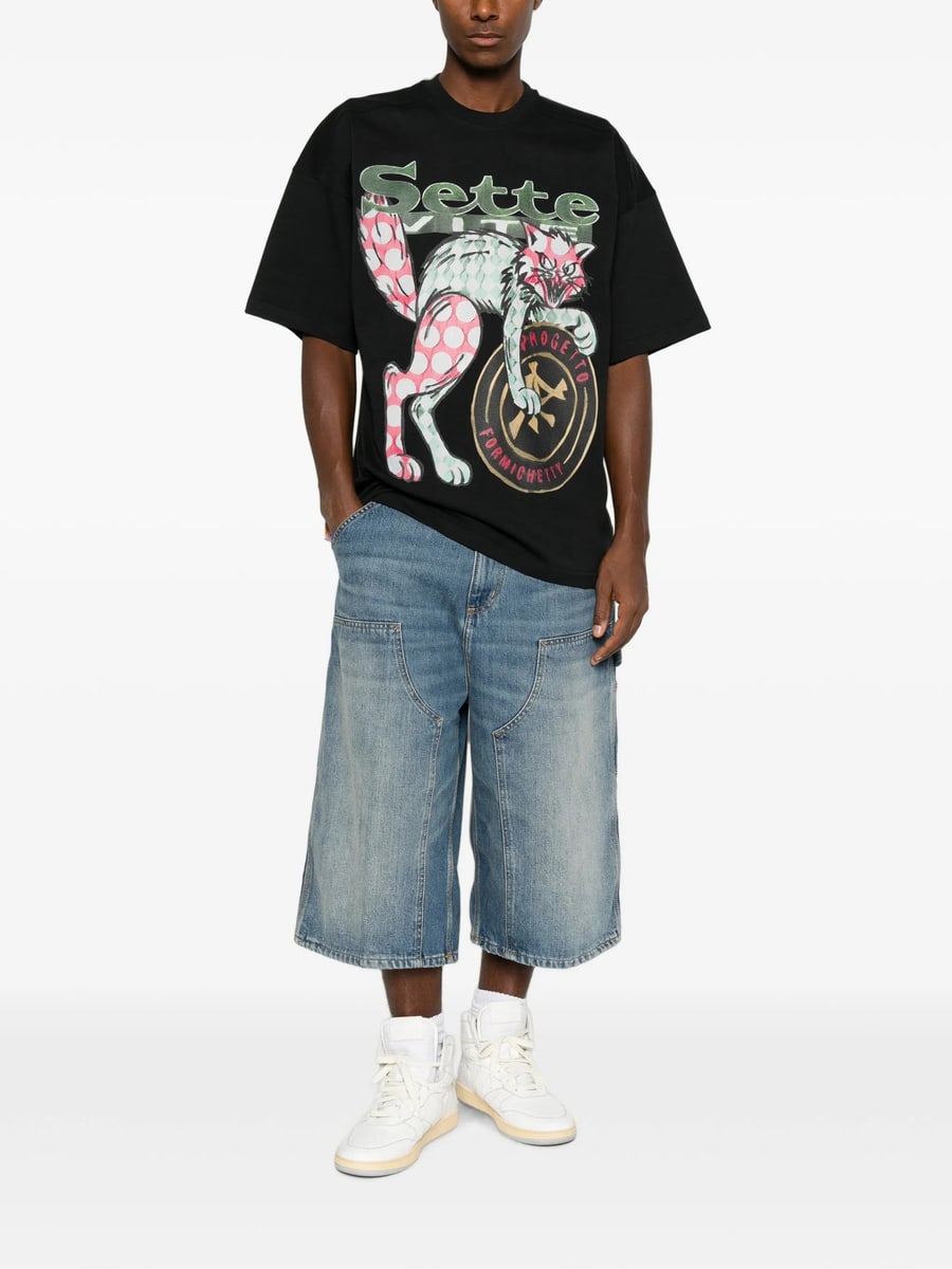 Pdf Pdf Graphic-print Cotton T-shirt, view 3